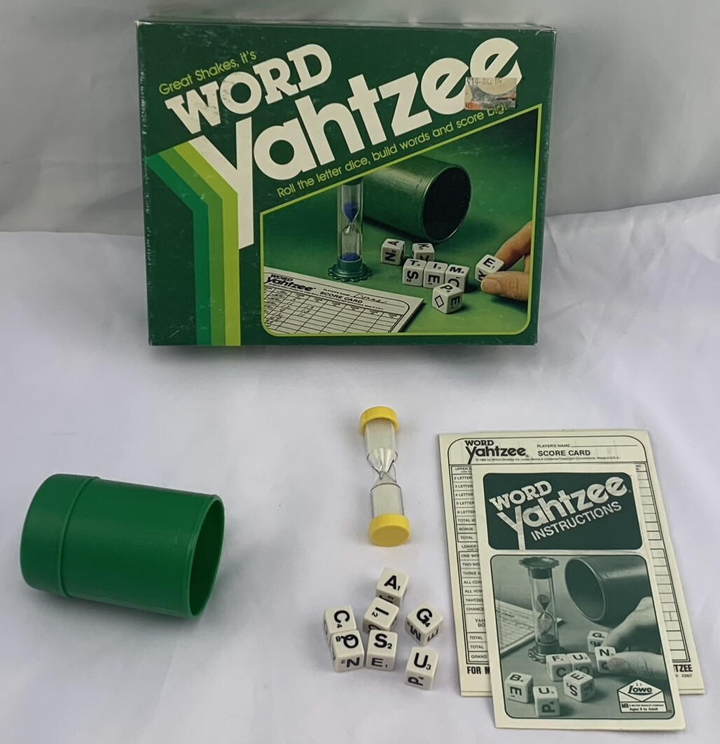 1982 Word Yahtzee Game by Milton Bradley Complete in Good Condition 