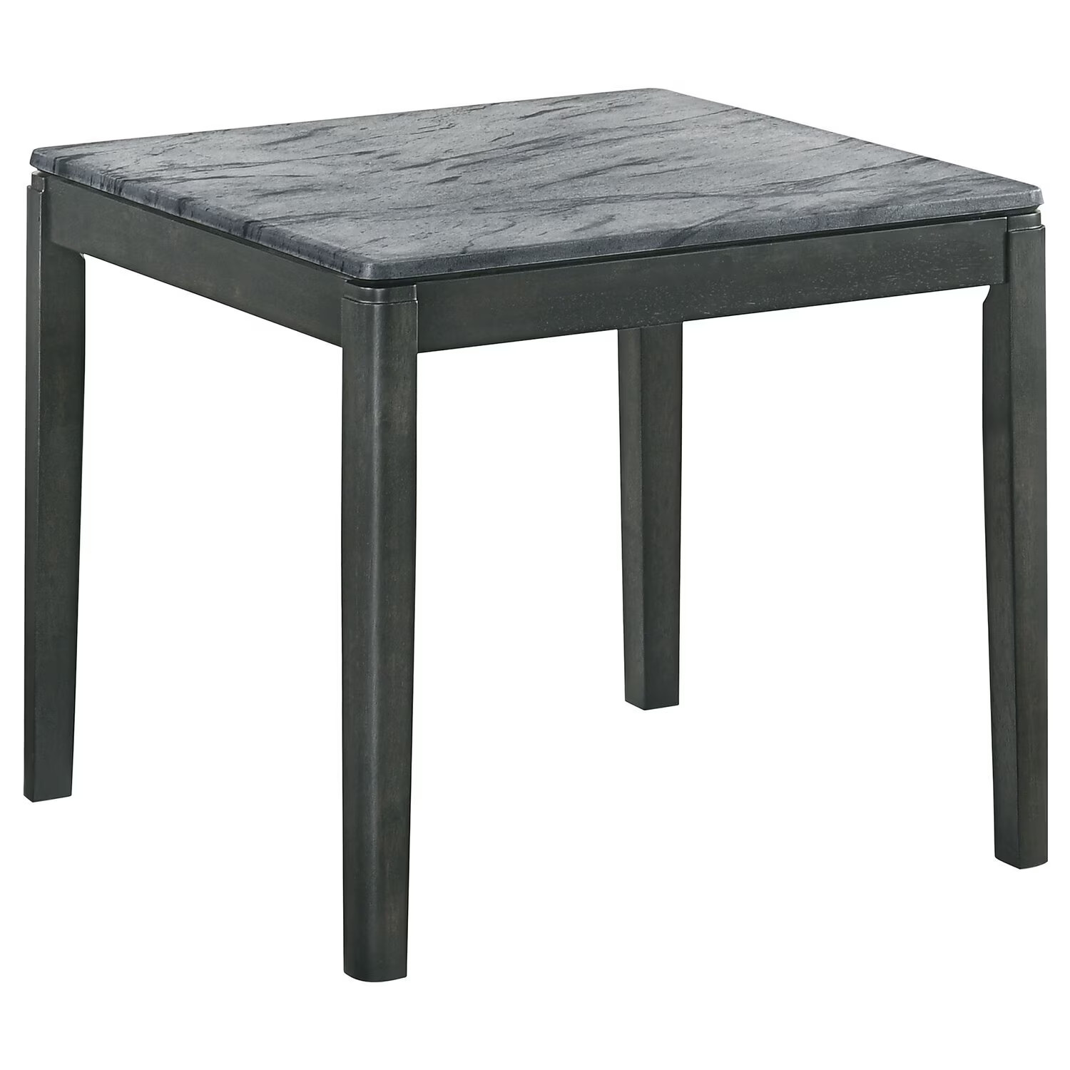 Modern Motifs Square End Table Faux Grey Marble 23.5X23.5X22 in - Textured Top,
