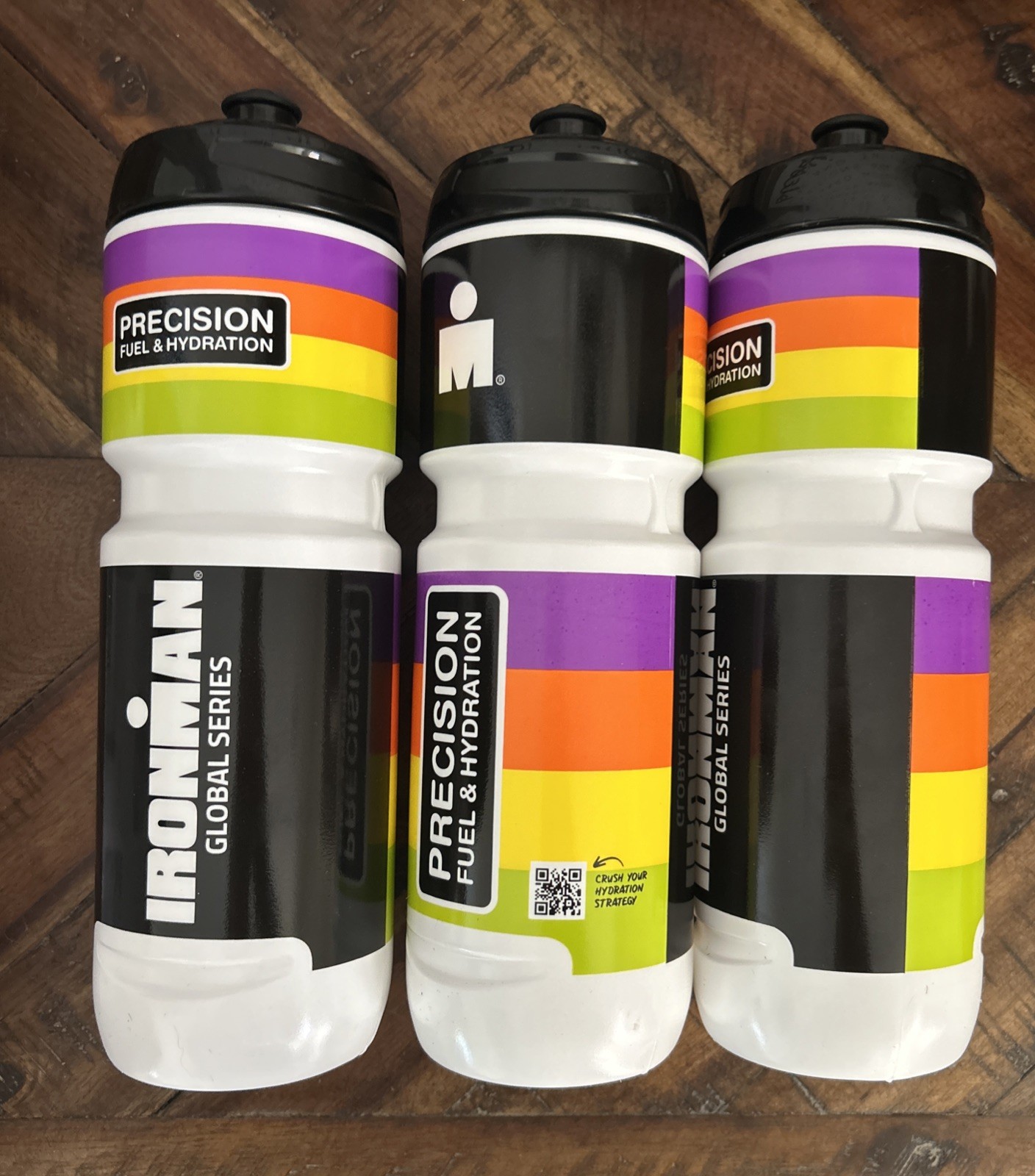 Lot 3 Precision Fuel Hydration Ironman Global Sport Squeeze Water Bottle 27 oz