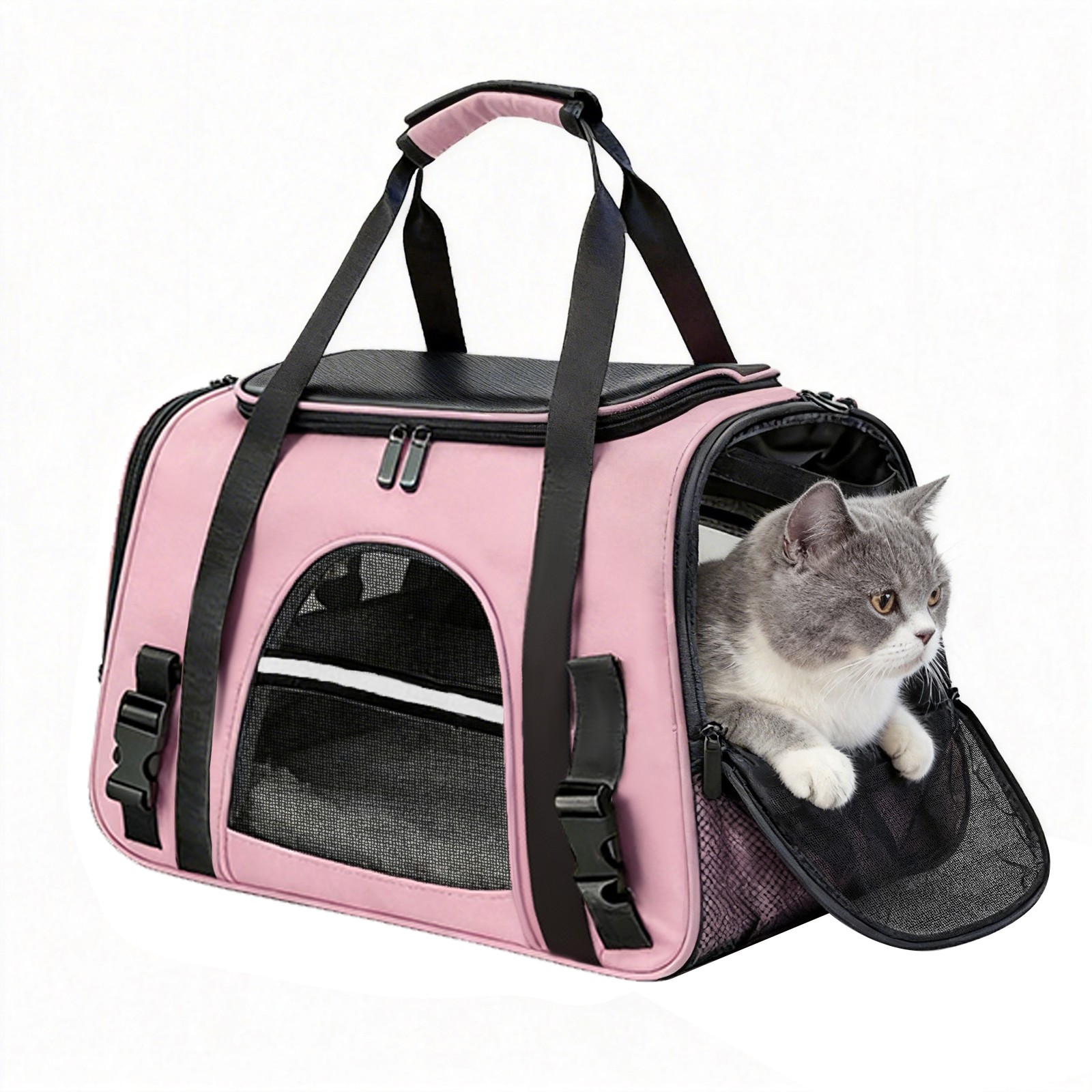 Pet Cat Dog Carrier Soft Collapsible Travel Puppy Carrier Fits Pets Up To 22lbs