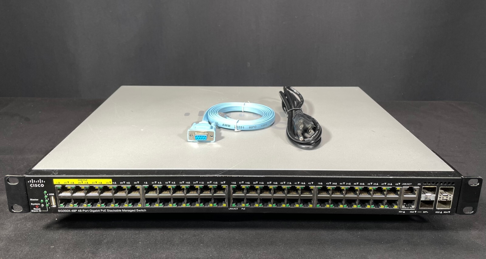 Cisco SG350X-48P-K9 48x 10/100/1000 PoE+ 4x 10G Ports Switch - Same Day Shipping