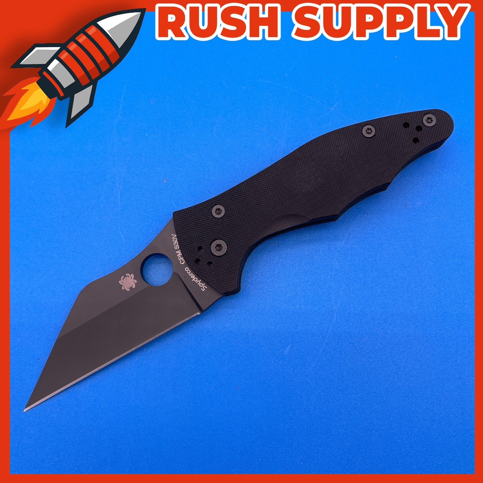 Spyderco Knives Yojimbo 2 All Black G-10 S30VStainless Pocket Knife - C85GPBBK2