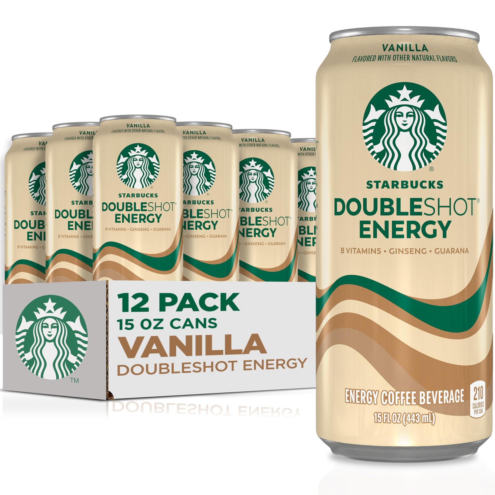 Starbucks Doubleshot Energy Drink Coffee Beverage, Vanilla, Iced Coffee, 15... 