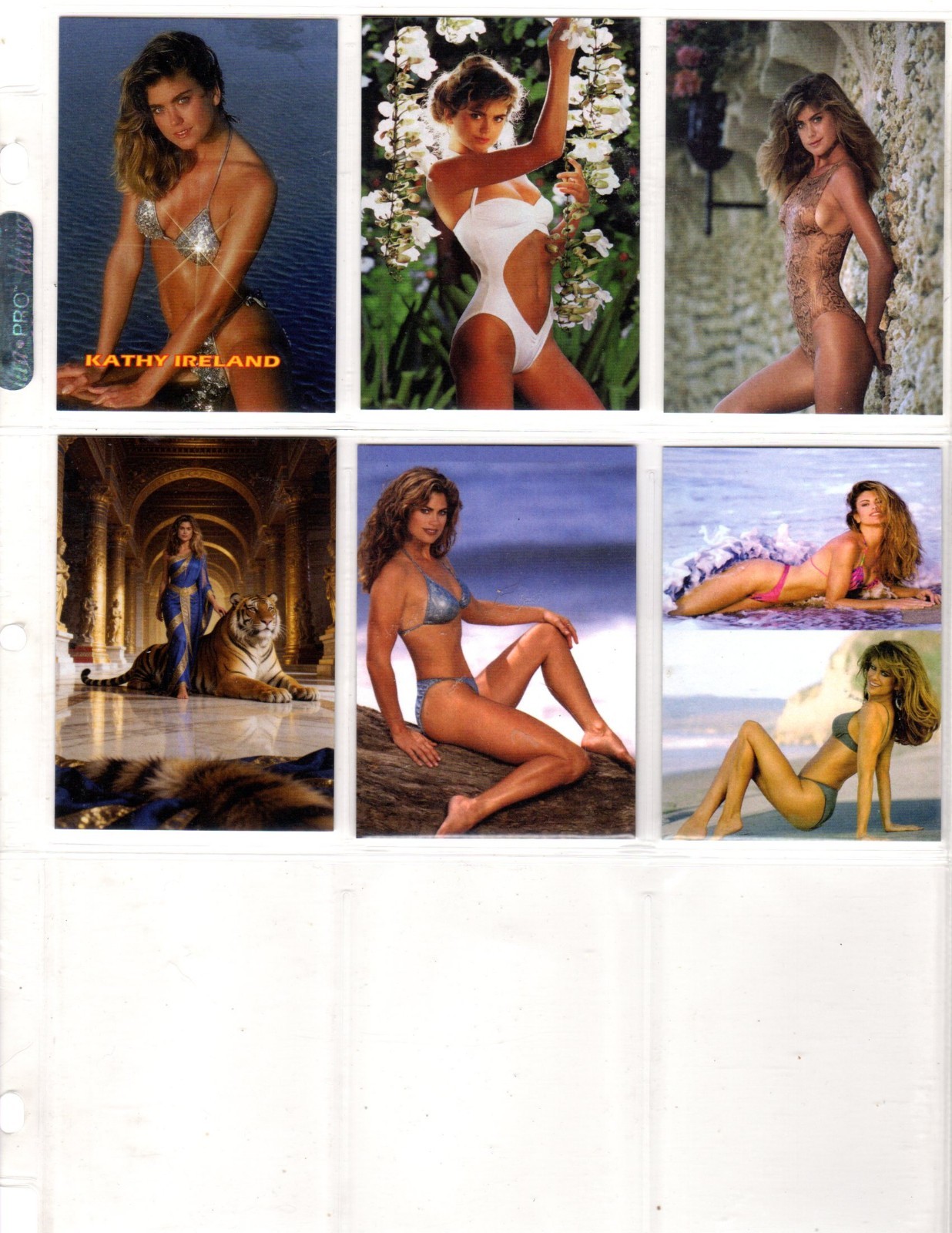 KATHY IRELAND CUSTOM TRADING CARD 6 CARDS SET KATHY IRELAND CUSTOM TRADING CARD 6 CARDS SET