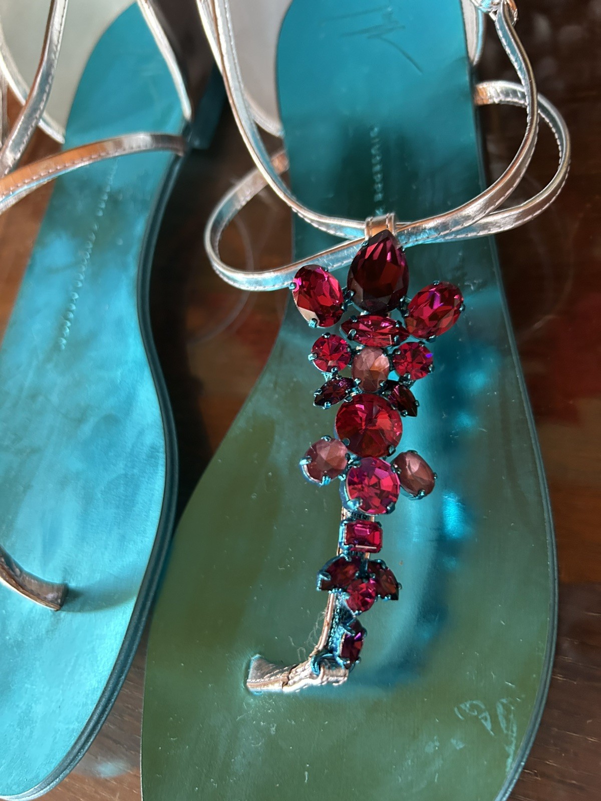 Giuseppe Zanotti EU 40.5 Crystal flat sandals $795 NWB Giuseppe Zanotti EU 40.5 Crystal flat sandals $795 NWB