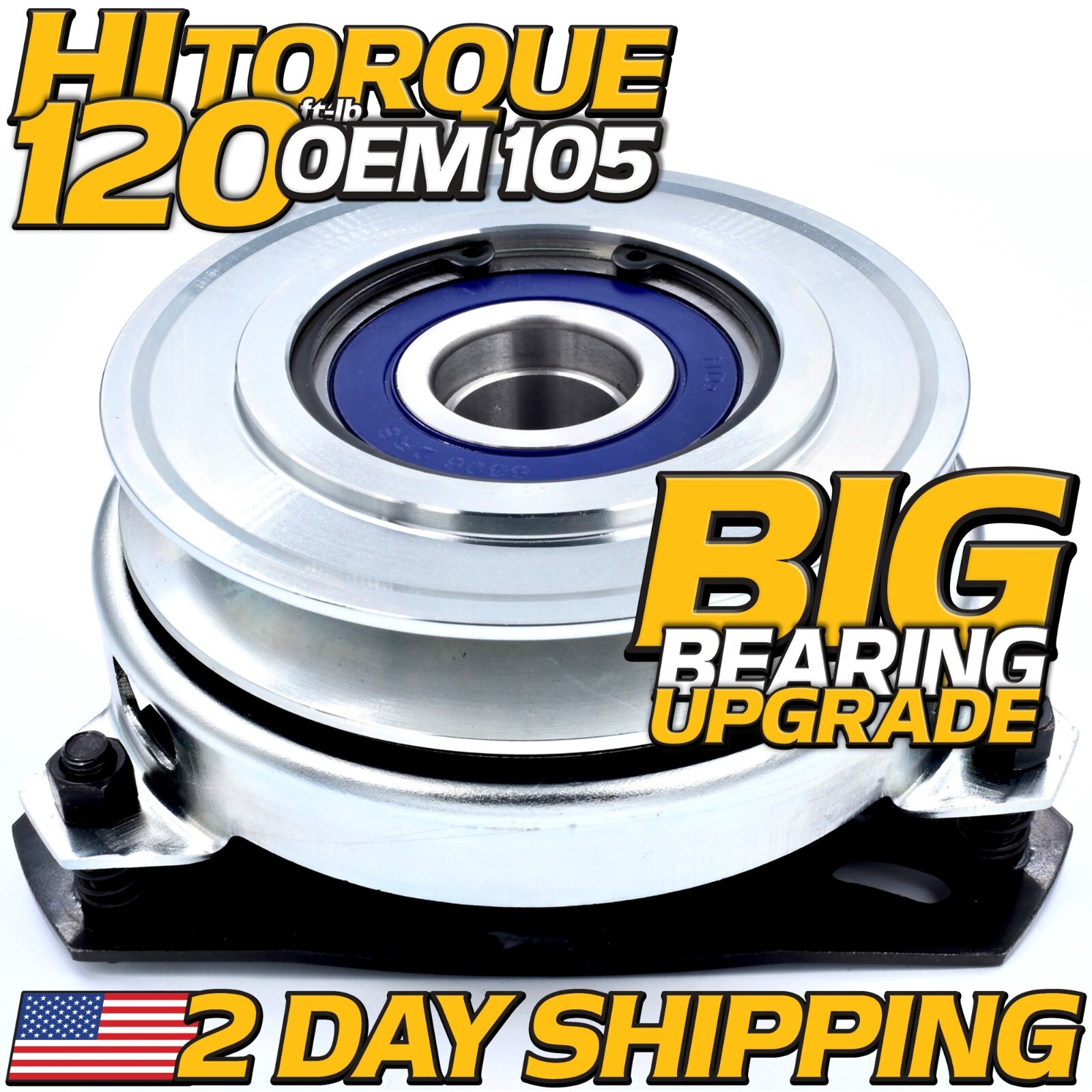 HiTorque 120ftlb (OEM 105) PTO Clutch fits John Deere AM123123 5215-34 5215-9 HiTorque 120ftlb (OEM 105) PTO Clutch fits John Deere AM123123 5215-34 5215-9