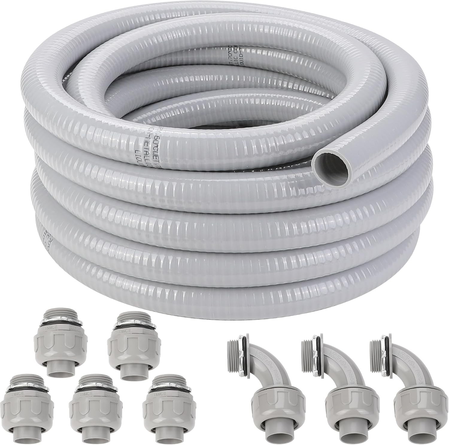 1 Inch Flexible Liquid Tight Conduit 25FT, Non Metallic Electrical Conduit Kit w 1 Inch Flexible Liquid Tight Conduit 25FT, Non Metallic Electrical Conduit Kit w