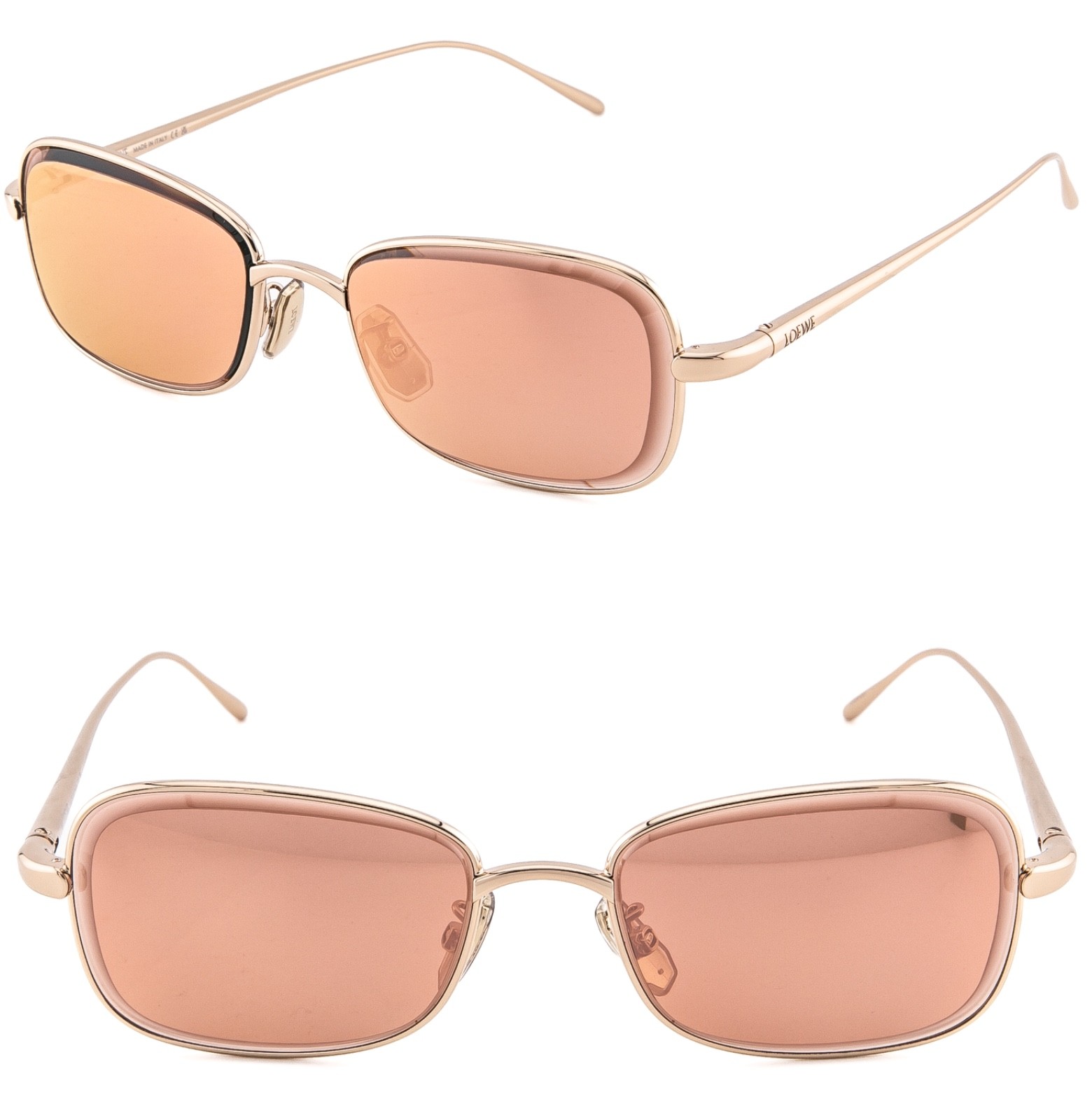 LOEWE LW40159U 40159 Metal Seashell Rose Gold Mirror Unisex Fashion Sunglass 28U LOEWE LW40159U 40159 Metal Seashell Rose Gold Mirror Unisex Fashion Sunglass 28U