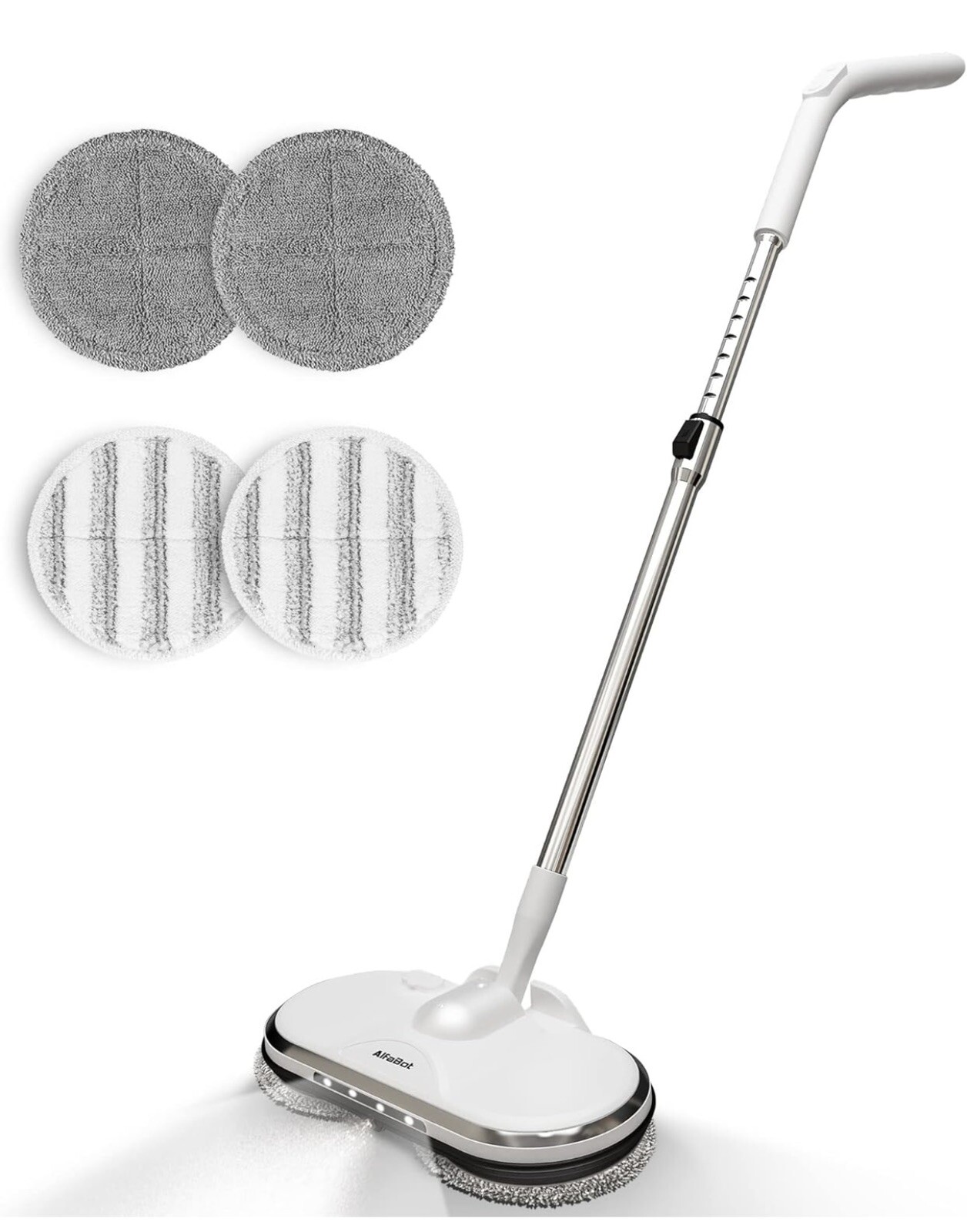 Cordless Electric Mop for Floor Cleaning, AlfaBot WS-24 Floor Scrubber