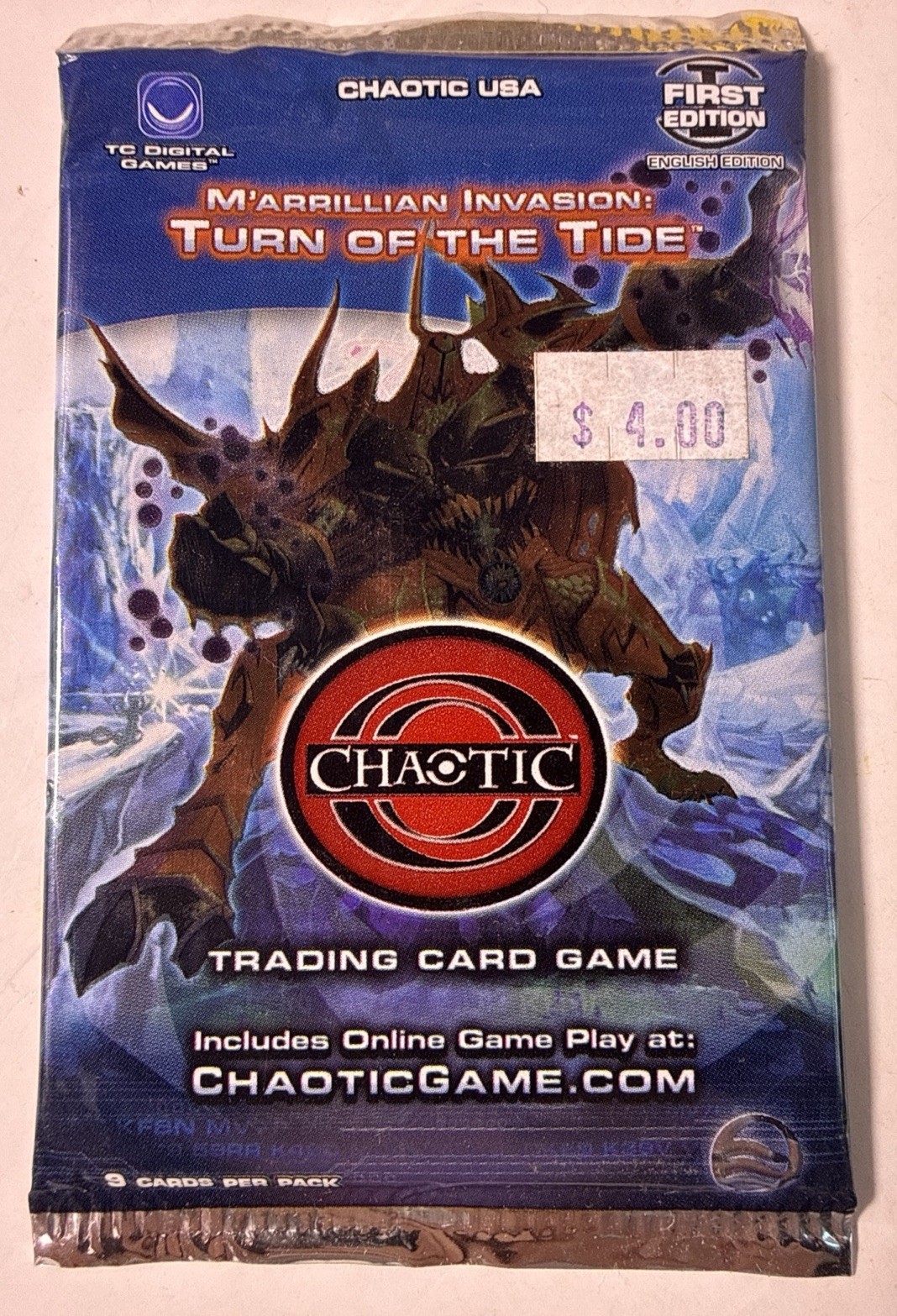 Chaotic TURN OF THE TIDE Booster Pack 2008 - Factory Sealed Chaotic TURN OF THE TIDE Booster Pack 2008 - Factory Sealed