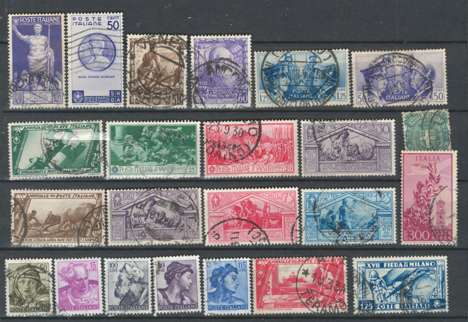 ITALY EUROPE SELECTION POSTAL USED COMMEMORATIVES CLASSIC STAMPS LOT (ITAL 740)