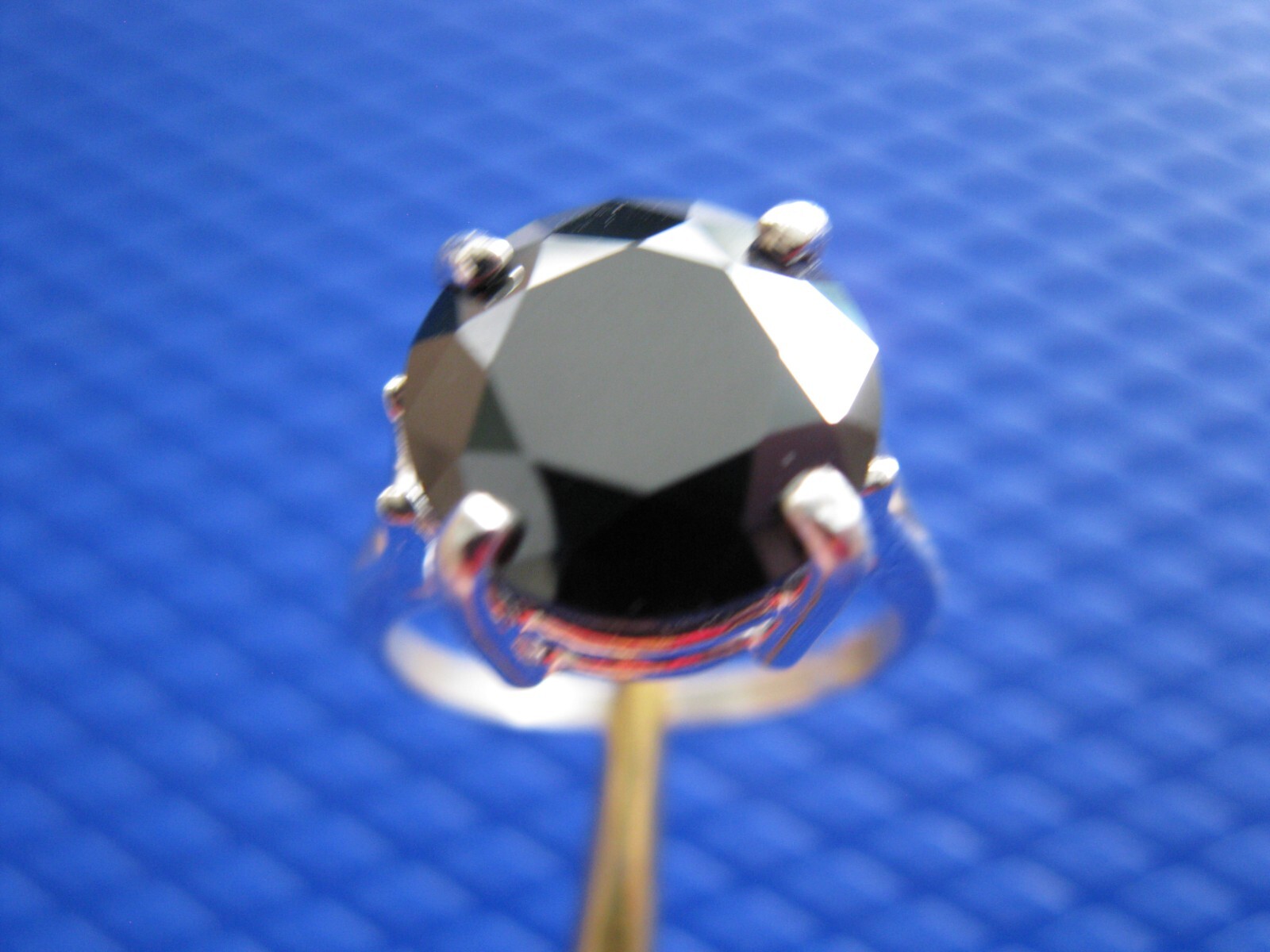 4.13ct 100% REAL NATURAL BLACK DIAMOND RING*CERTIFICATE*FREE DIA TESTER SIze 5