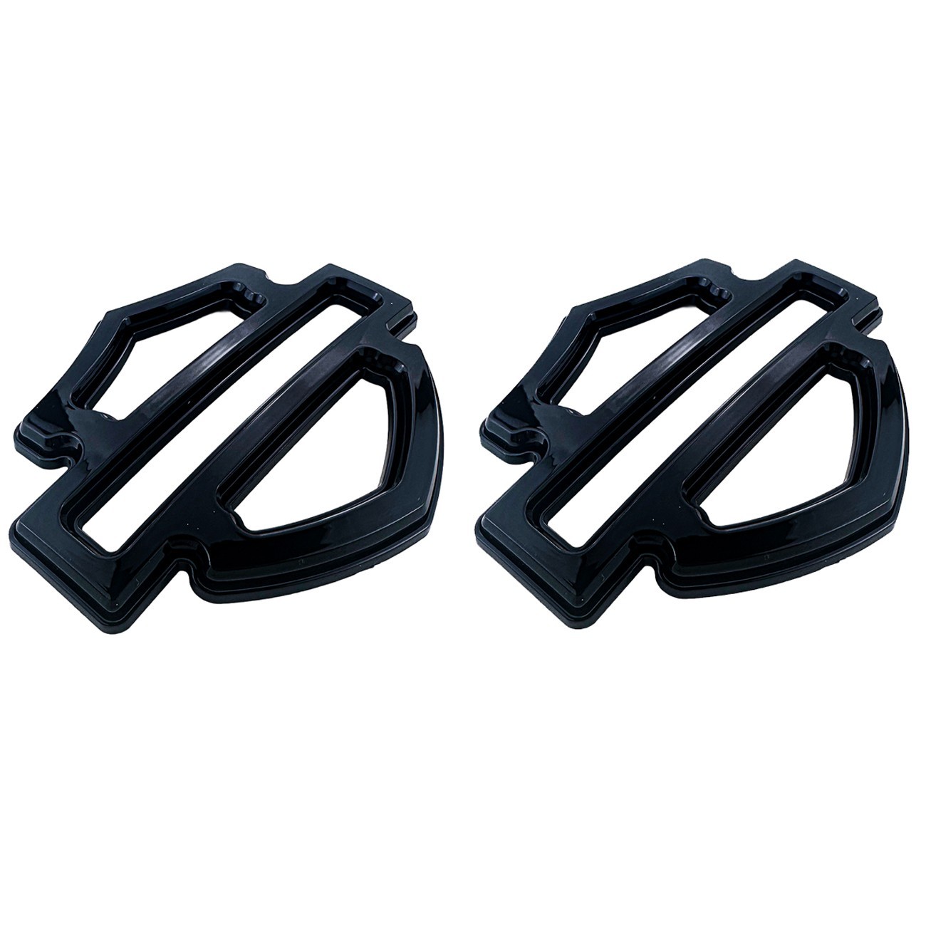 2Pcs Set Gloss Black Double Layer CVO Custom Tank Emblems Badges 5 or 6 Gal 2Pcs Set Gloss Black Double Layer CVO Custom Tank Emblems Badges 5 or 6 Gal