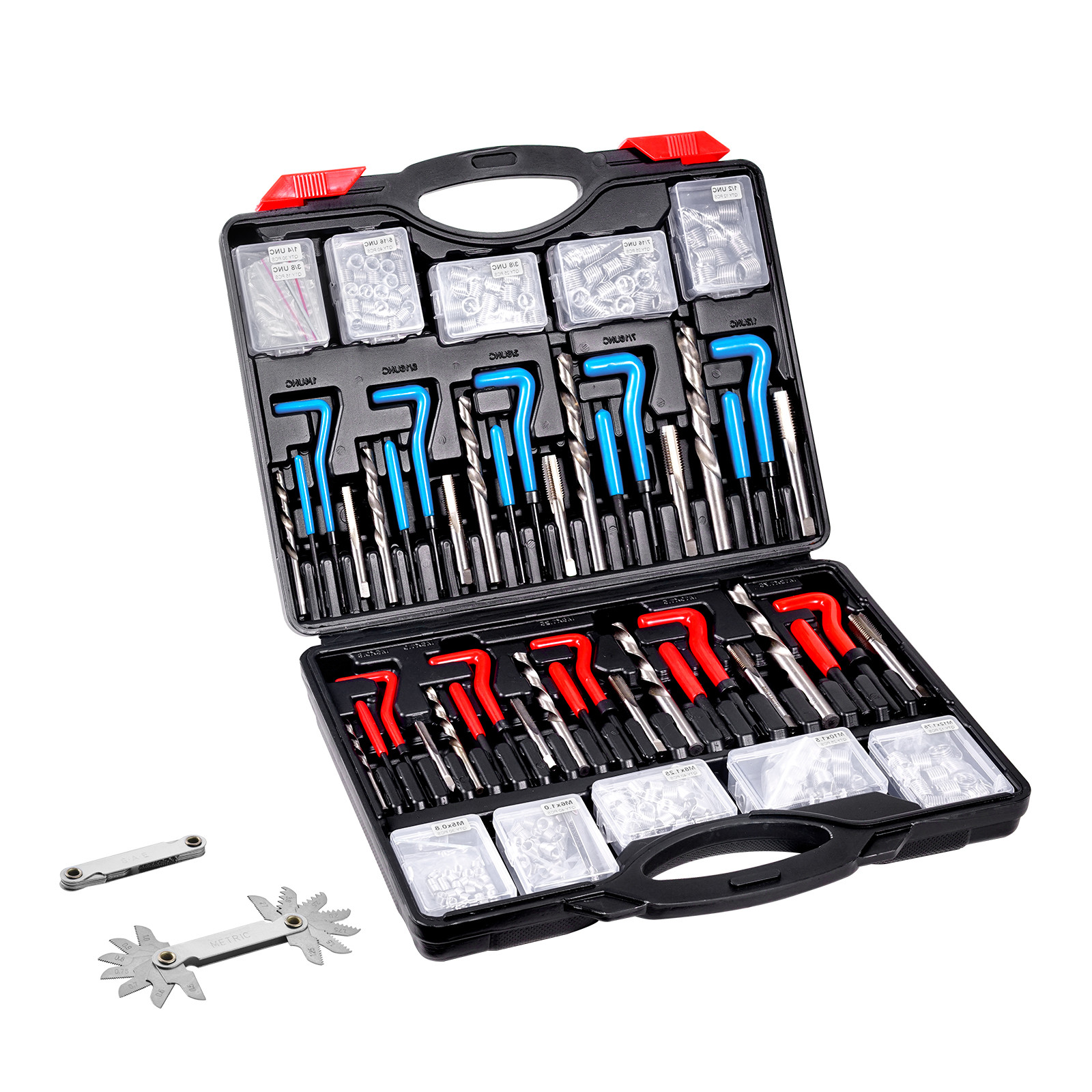 Helicoil Thread Repair Kit 338-Piece SAE and Metric Rethreading Tool Kit Helicoil Thread Repair Kit 338-Piece SAE and Metric Rethreading Tool Kit
