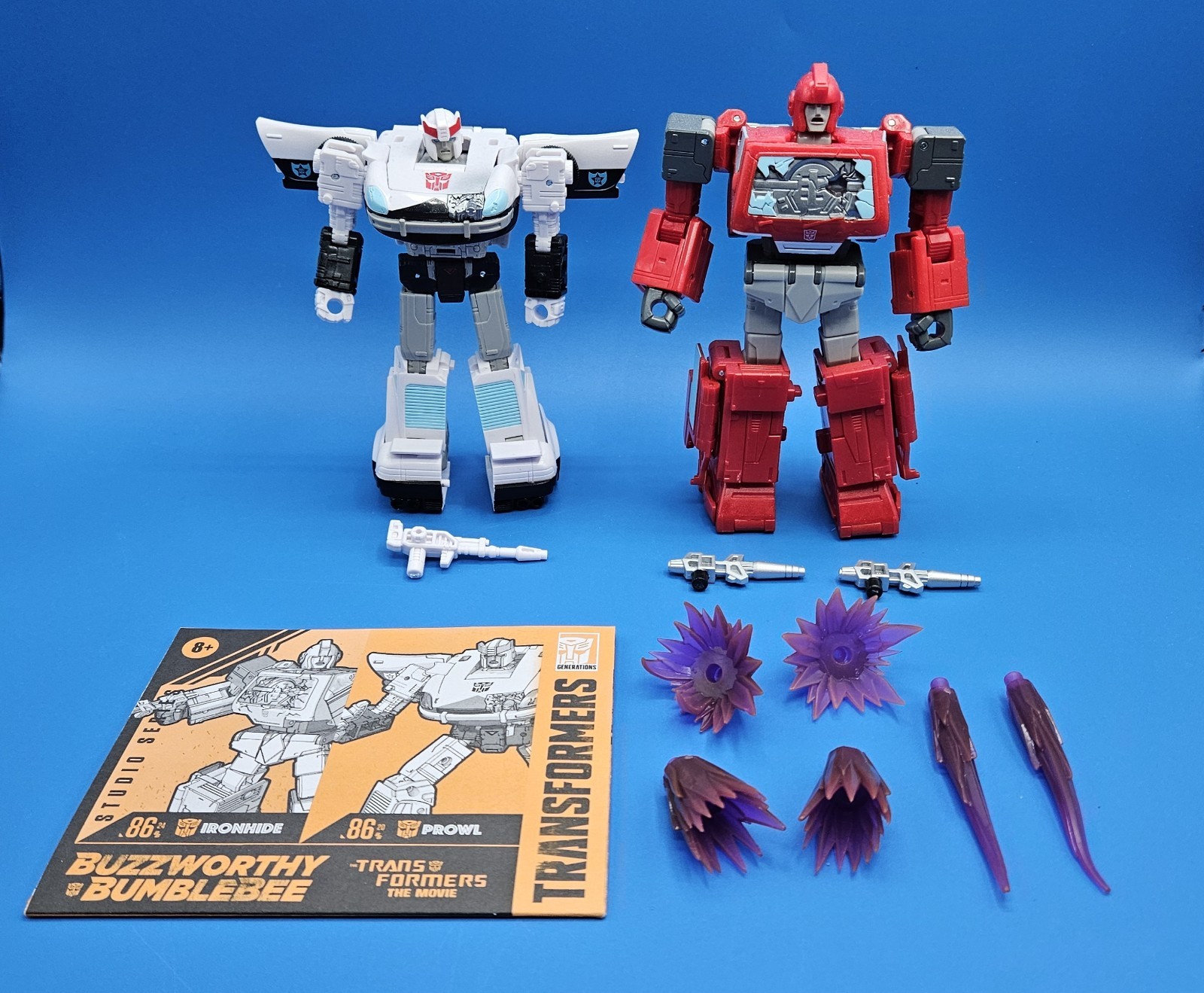 Transformers Studio Series 86 Buzzworthy Prowl Ironhide Figures Loose 