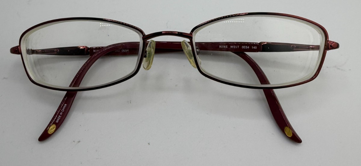 NINE WEST FRAMES ONLY EYEGLASSES 392 OES4 RED 52-18-140