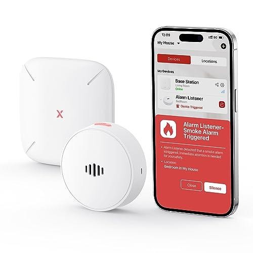 X-Sense Wi-Fi Alarm Listener Kit with Voice Location, Real-Time Notifications,