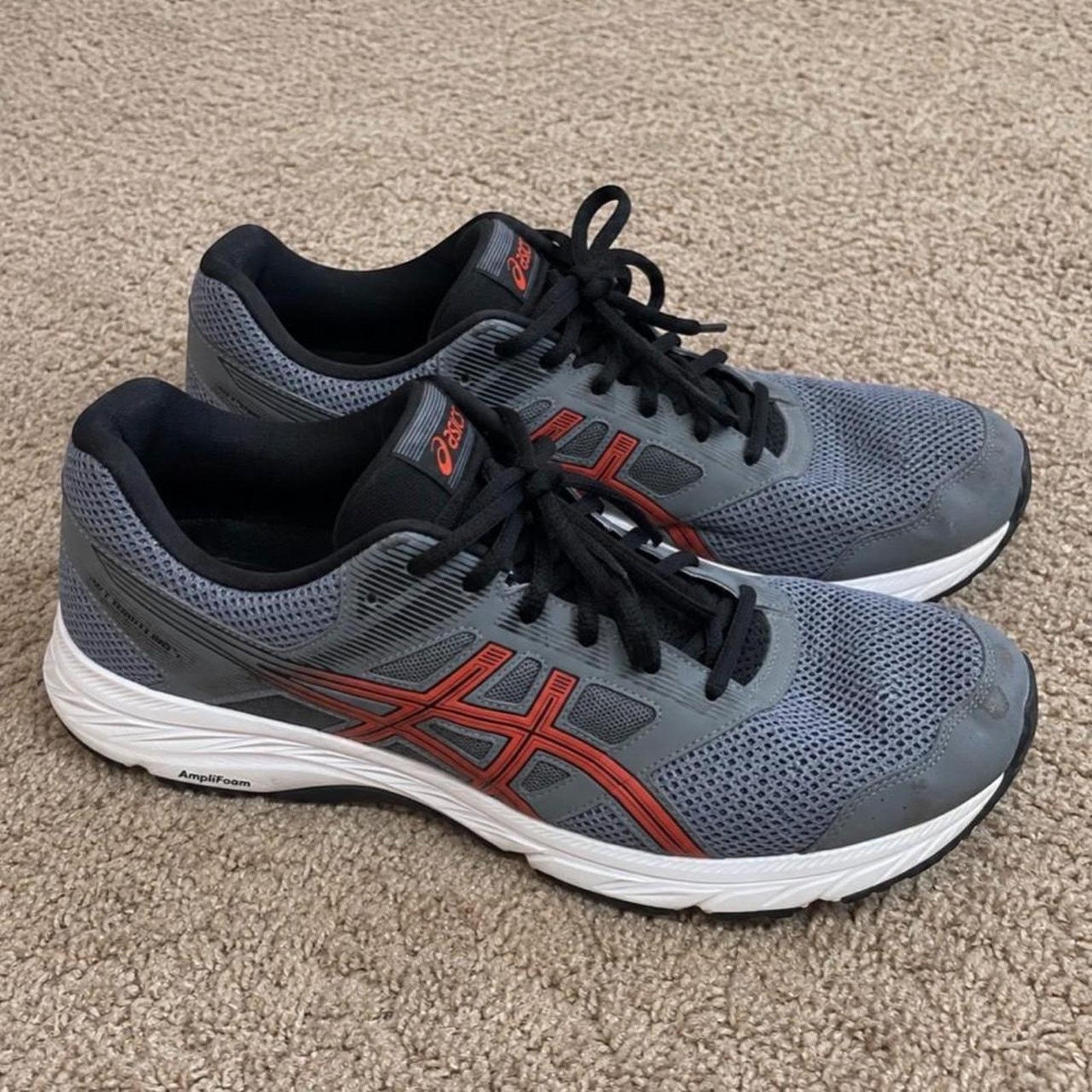 ASICS GEL-Excite 10 Gray, Black and Orange Sneakers Size Men\'s 13