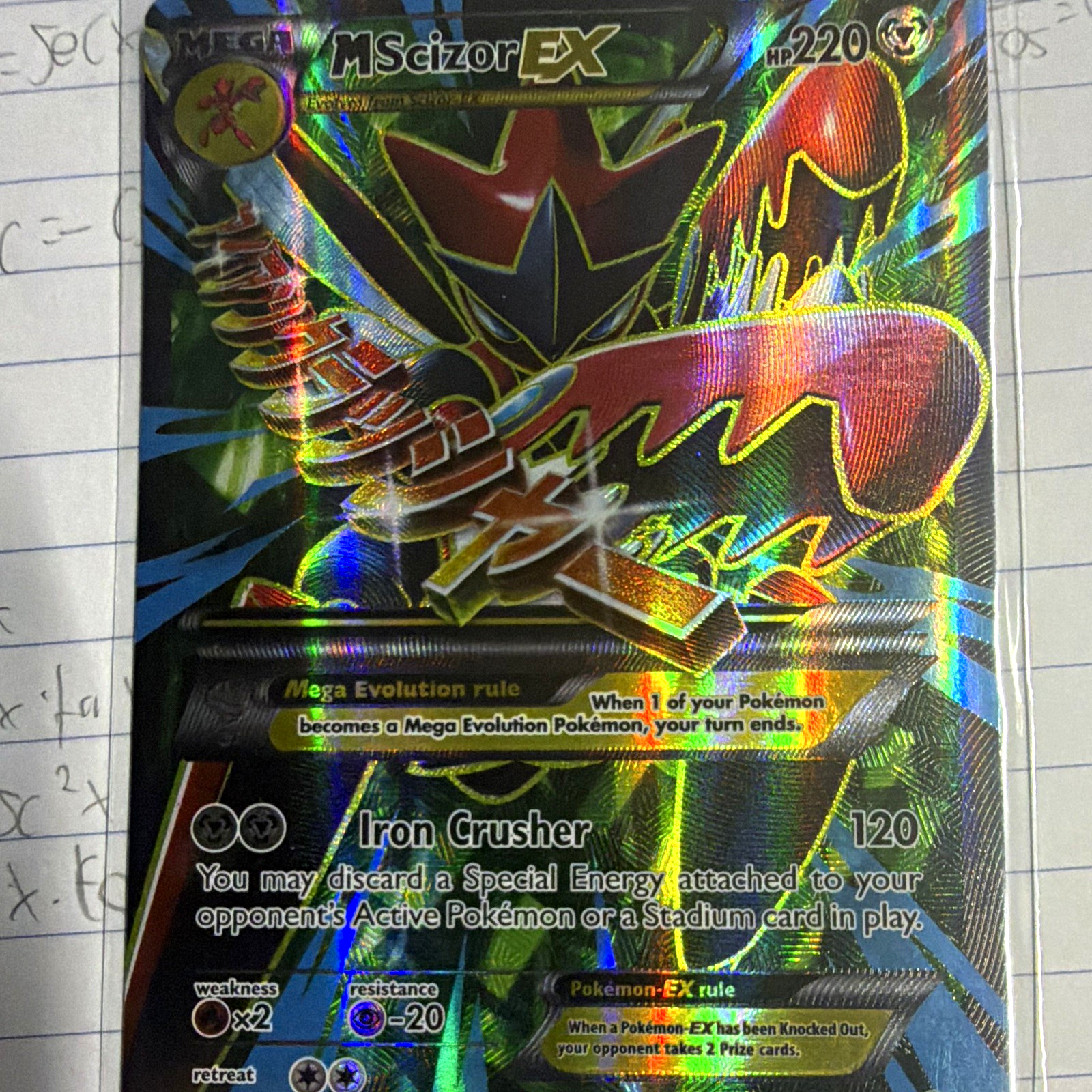 Pokemon Company M Scizor EX 120/122 Breakpoint Full Art Holo Ultra Rare 220HP