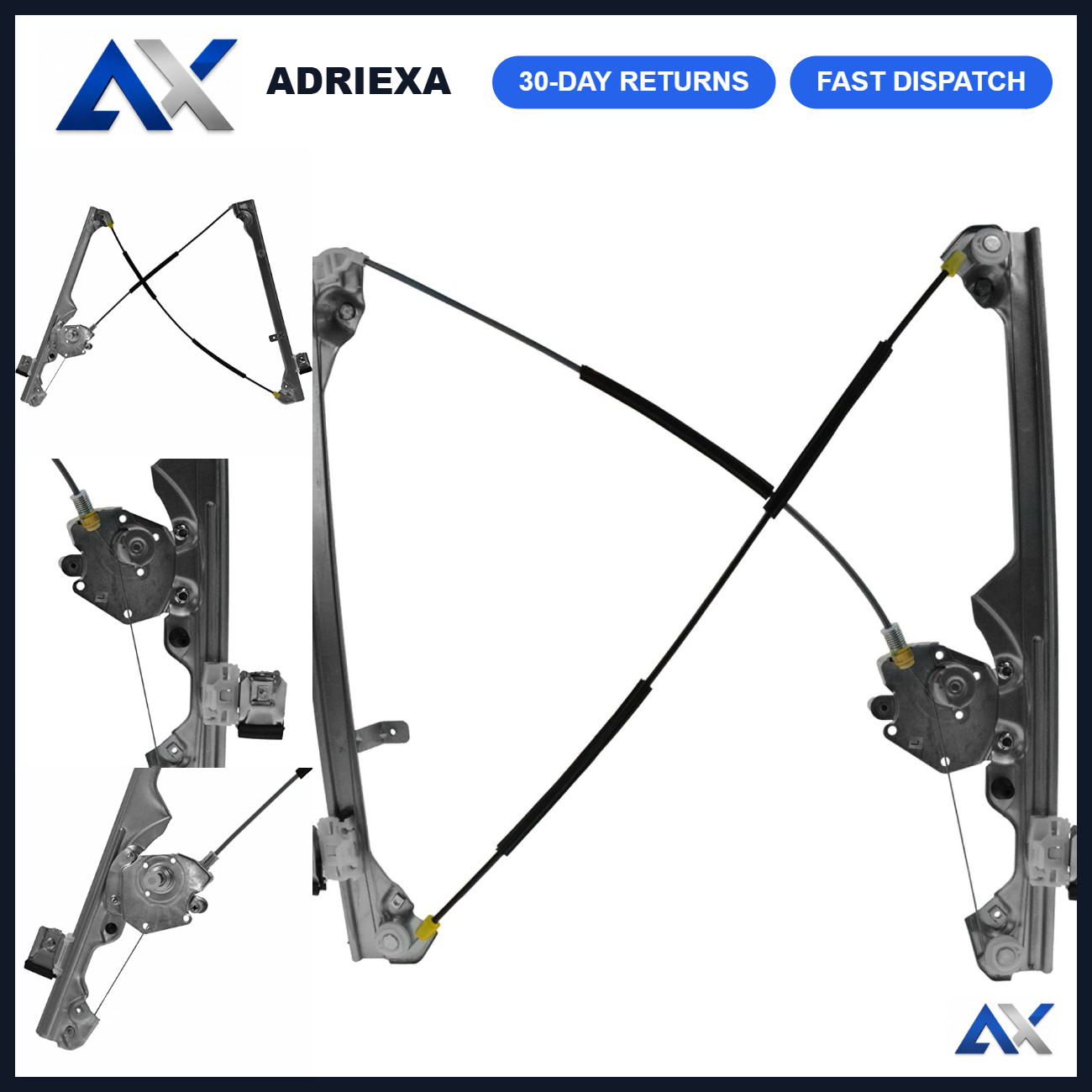 Manual Window Regulator Front Left Driver Side Replacement - Easy Install, Durab