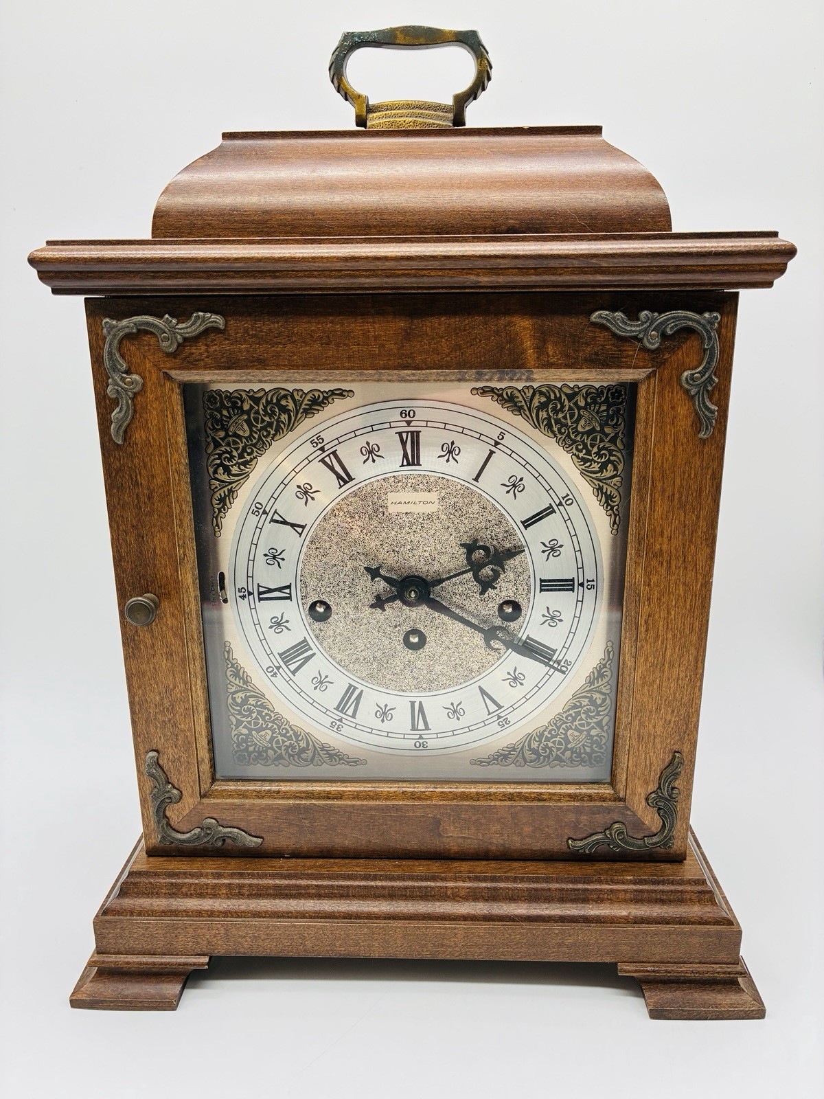 Vintage Hamilton Mantel Clock Triple Chime Key Wind Westminster -  Not Working