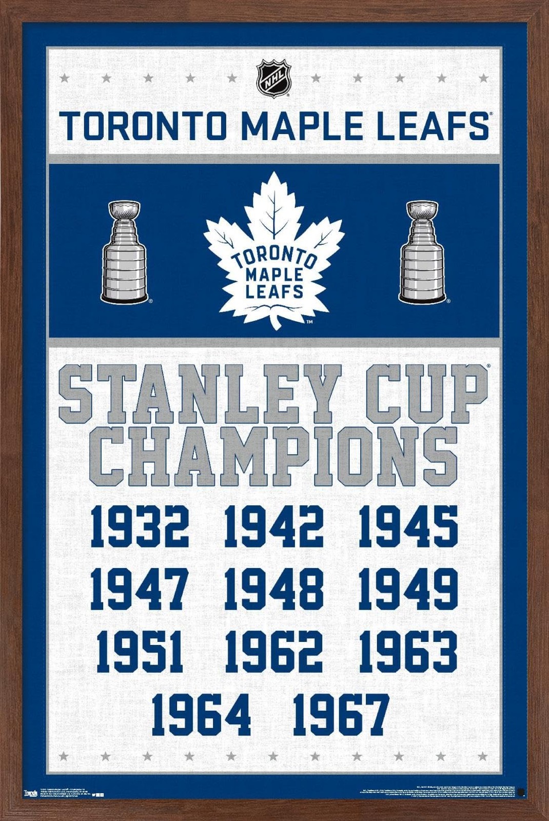 Trends International NHL Toronto Maple Leafs Champions 16 Poster 22.375 Trends International NHL Toronto Maple Leafs Champions 16 Poster 22.375
