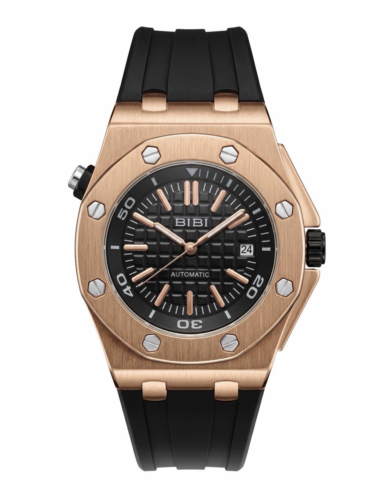 New AUTOMATIC Men’s Watch Bibi Luxury with Box Rose Gold 46mm