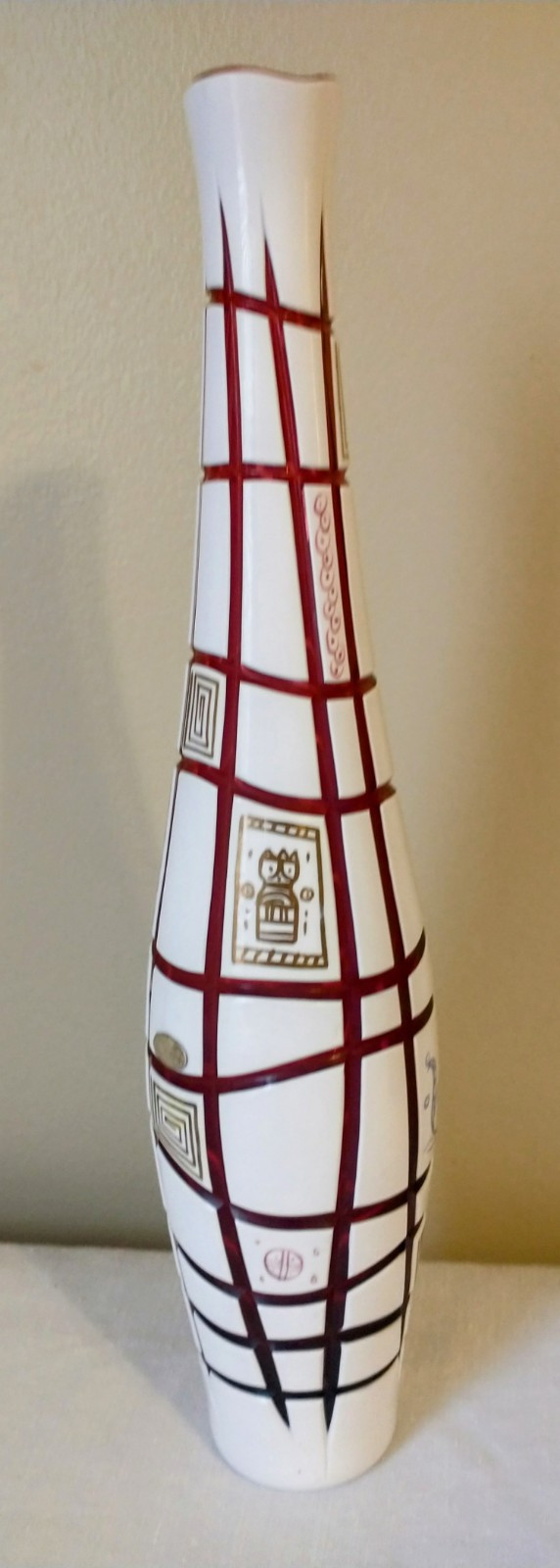 Jaroslav Lebeda Expo 58 Brussels World’s Fair Art Glass Vase – One of a Kind MCM