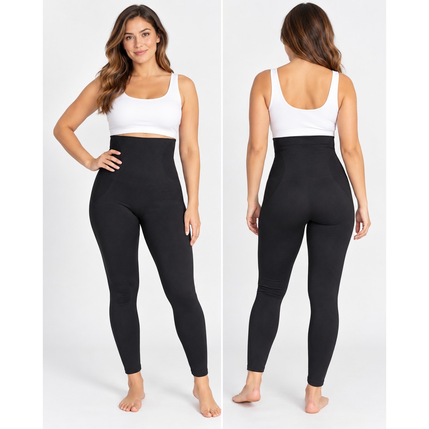 Shapermint Essentials High Waisted Shaping Leggings Black Size L New