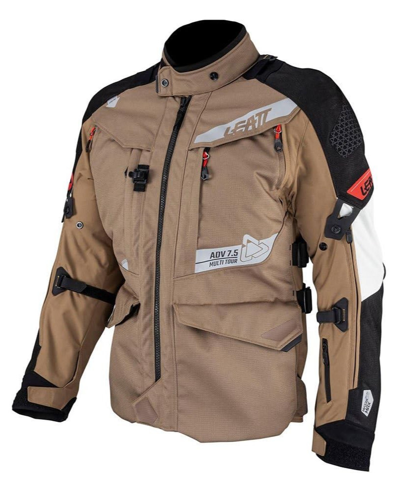 Leatt ADV MultiTour 7.5 Motorcycle Jacket Desert Brown/Black/White Size Small