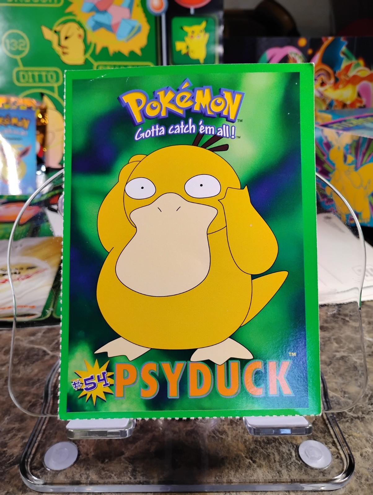 Postcard Pokemon Psyduck # 54 1999 Golden Books 6 Postcard Pokemon Psyduck # 54 1999 Golden Books 6