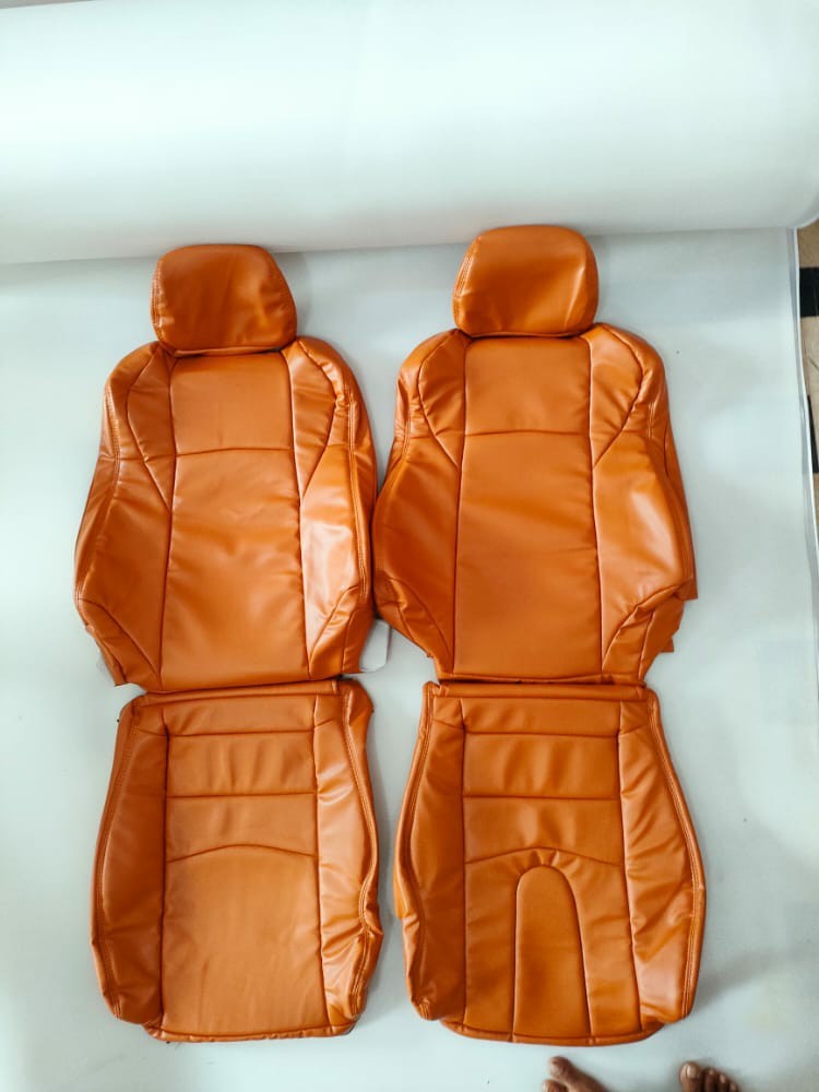 FIT FOR NISSAN 350Z  2003-2008 BURNT ORANGE SYNTHETIC SPORTS LEATHER SEATCOVERS 