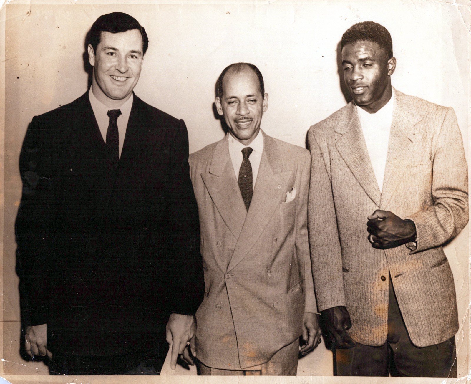 1950s CUBAN VISIT JACKIE ROBINSON HOF TYPE I BASEBALL PORTRAIT ORIG PHOTO MA39