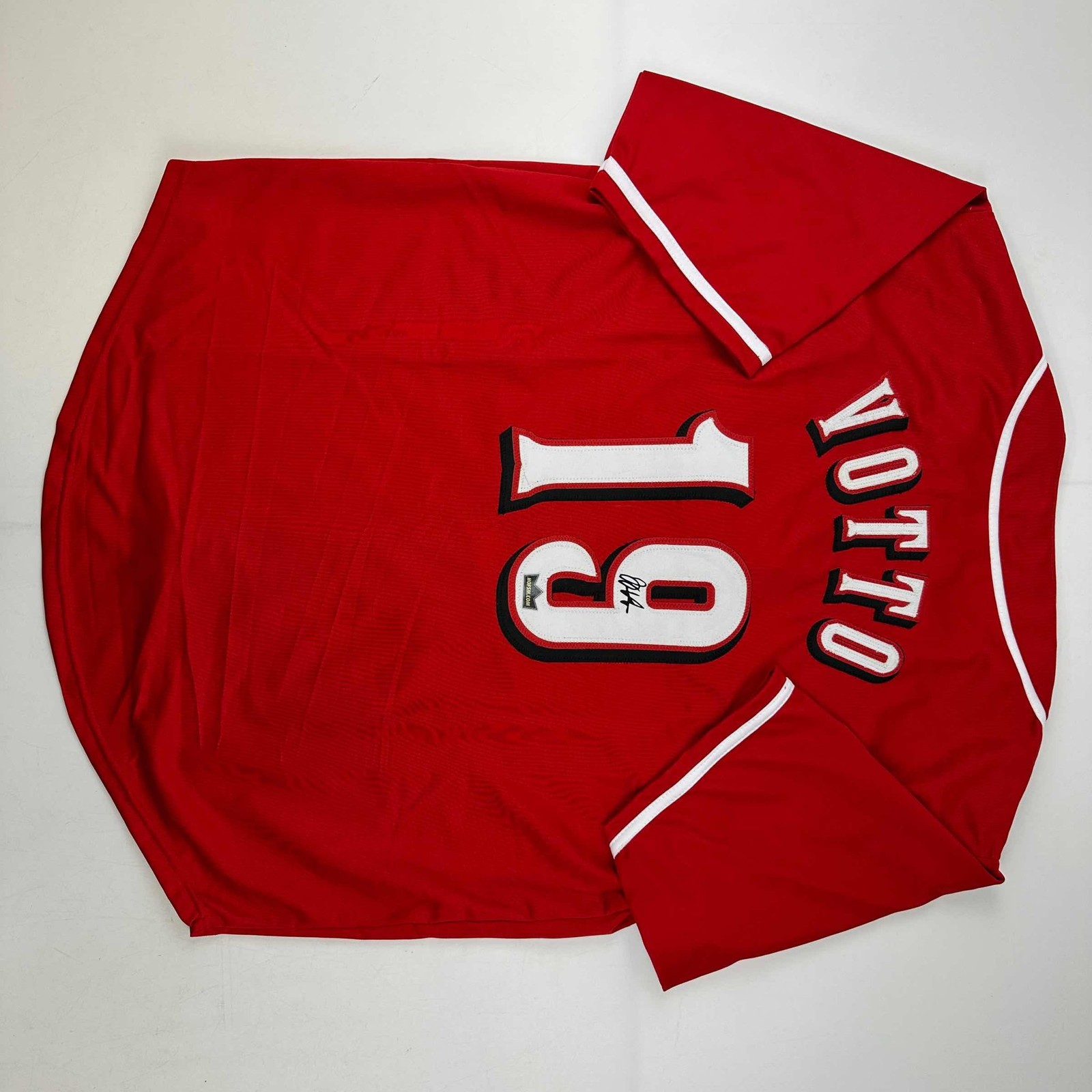 Facsimile Autographed Joey Votto Cincinnati Red Jersey Size Men\'s XL