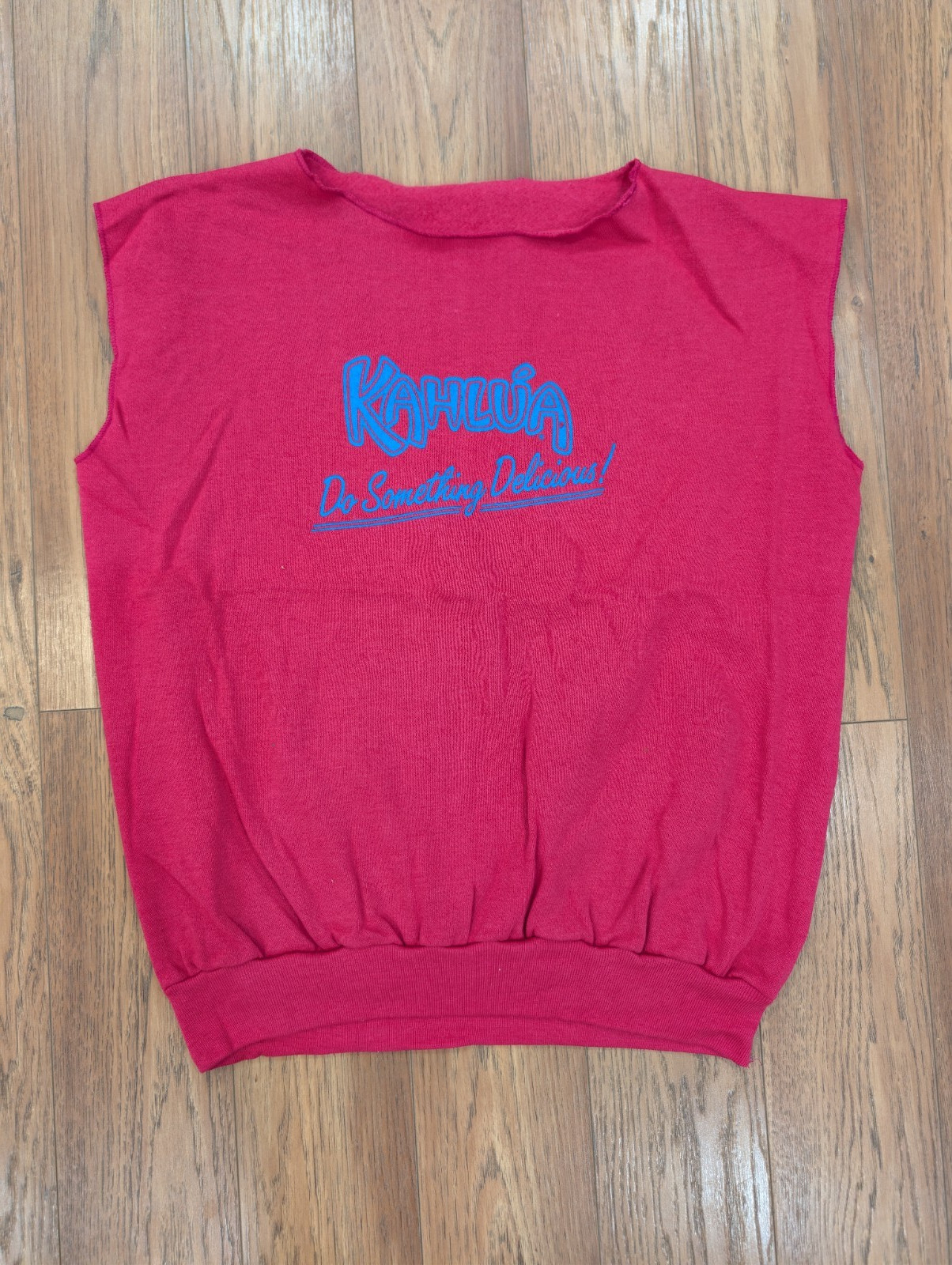 Vintage Kahlúa Sleeveless Sweatshirt – Pink / Fuchsia – Large – Made in USA