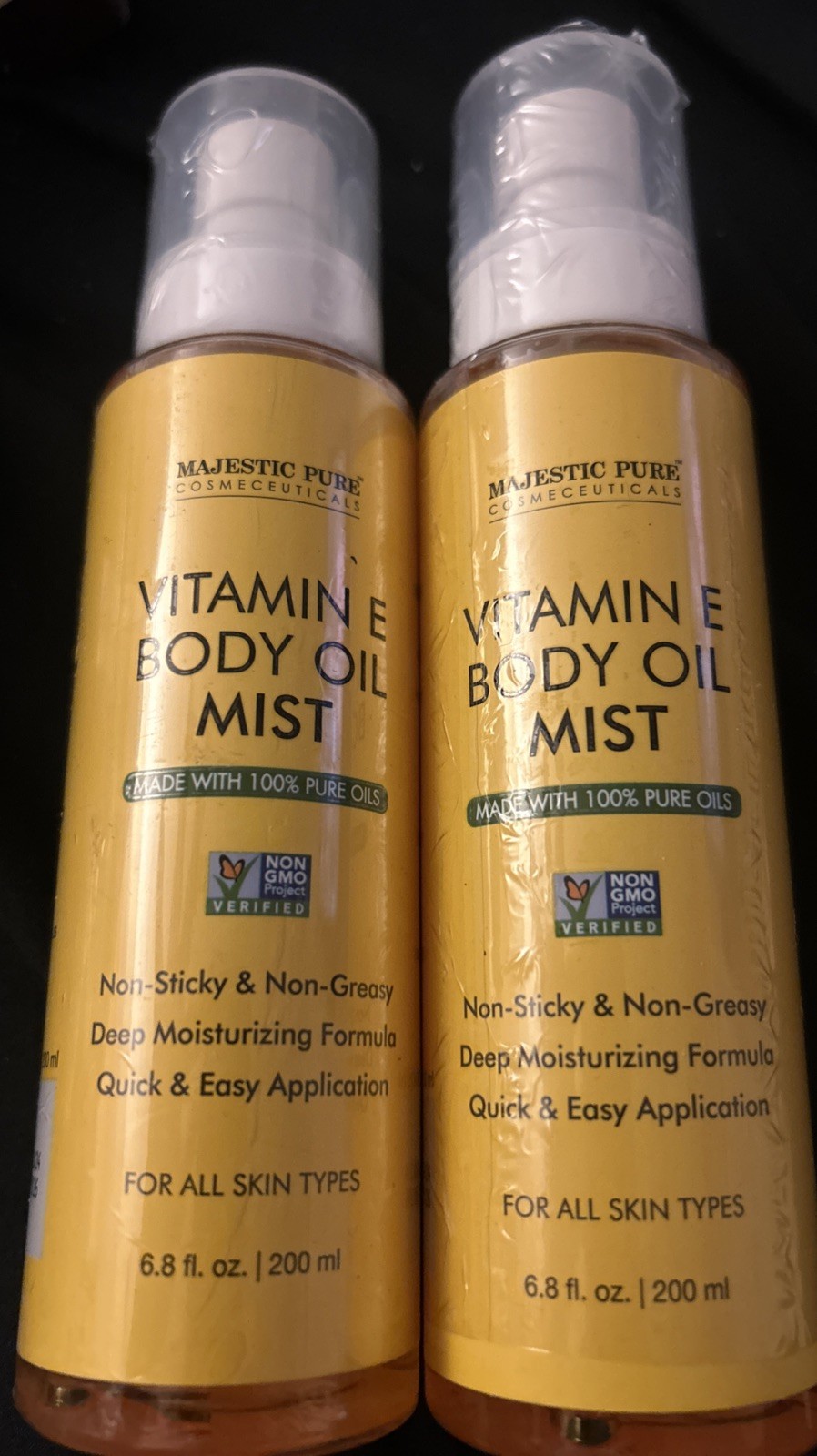 2X Majestic Pure Vitamin E Hydrating Body Oil Mist, 6.8 fl oz EA. New Sealed TWO