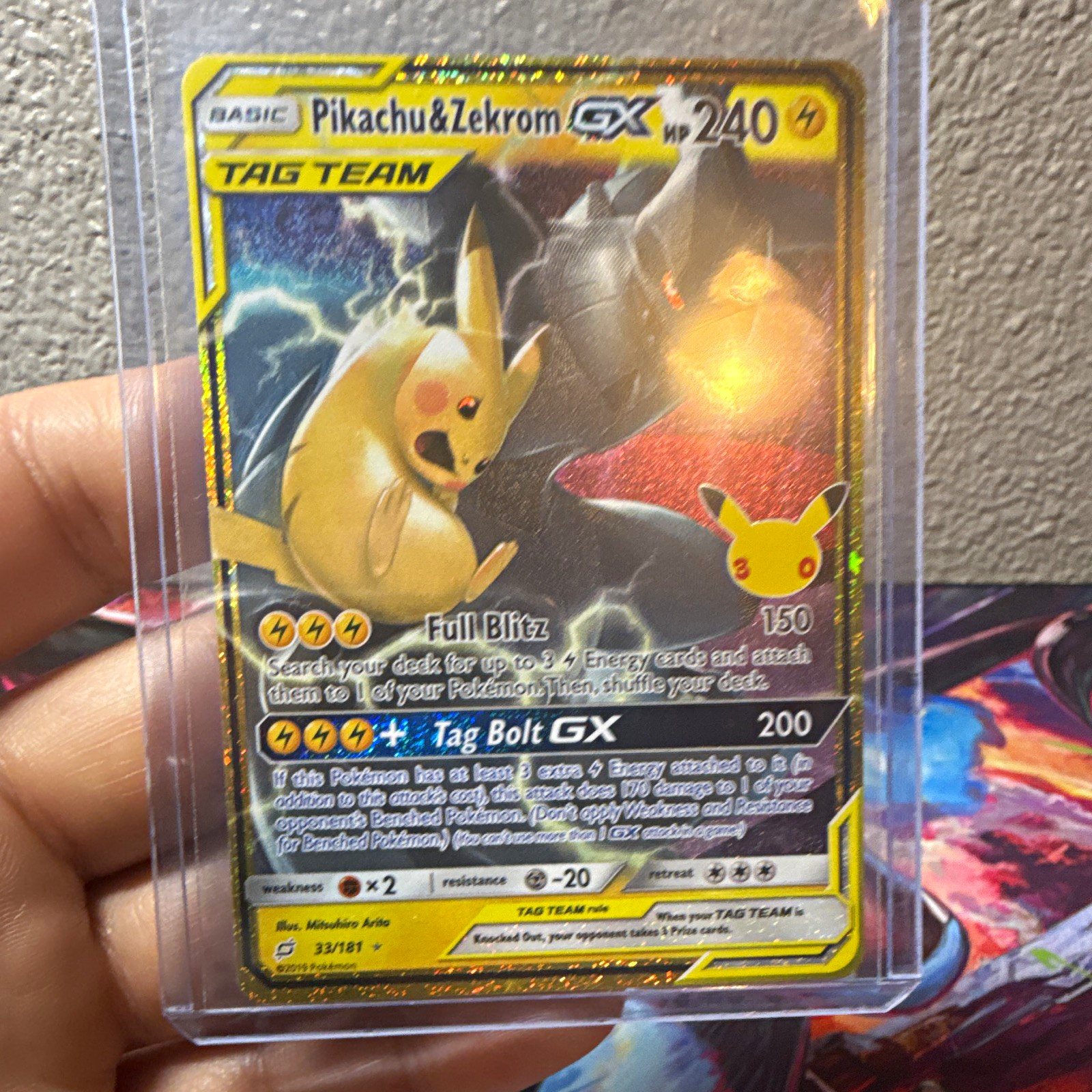 Pokemon TCG Pikachu & Zekrom GX 33/181 30TH Celebration Pokemon Pokemon TCG Pikachu & Zekrom GX 33/181 30TH Celebration Pokemon