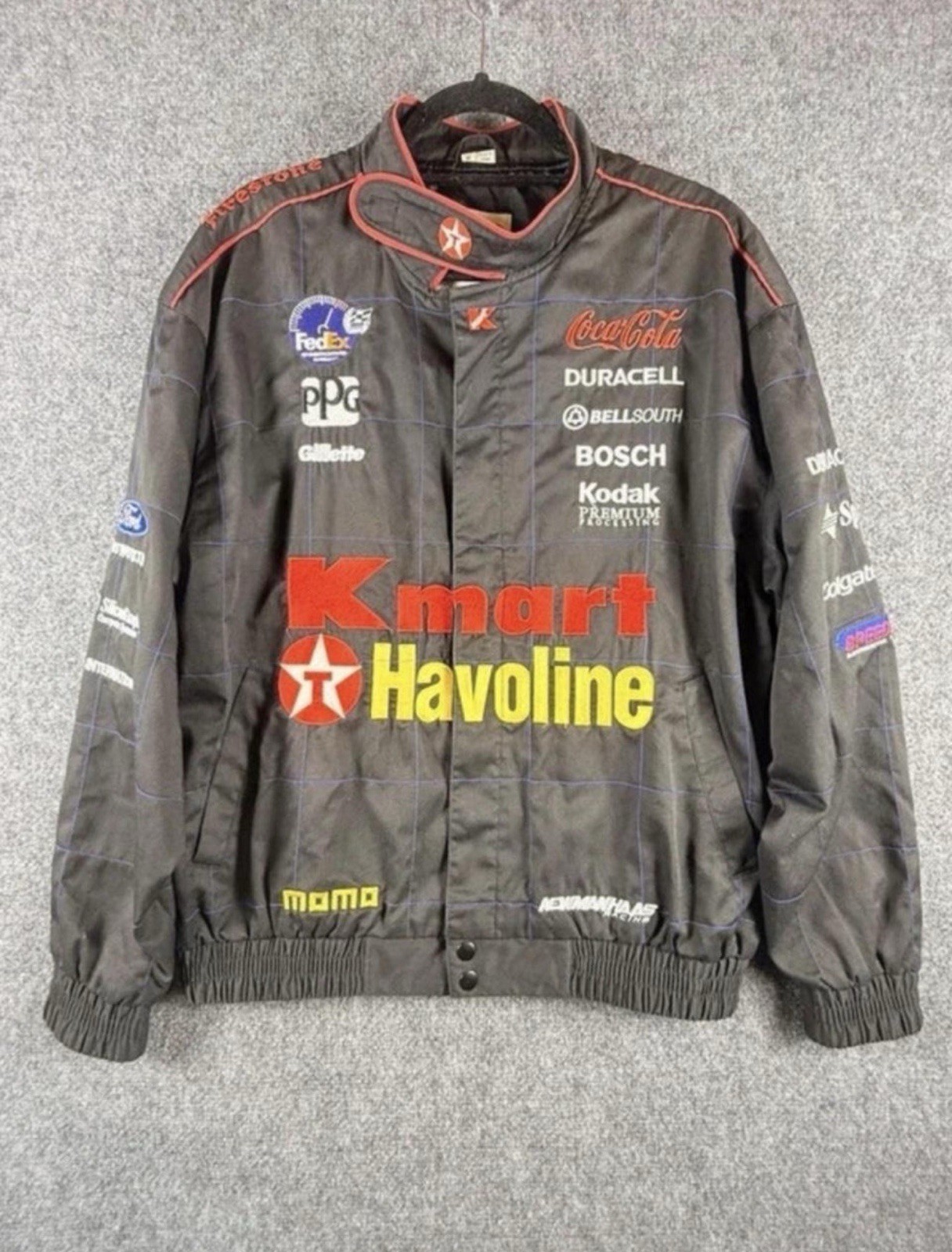 Vintage 1999 Kmart Havoline Newman Haas Racing Drivers Jacket Black Size M