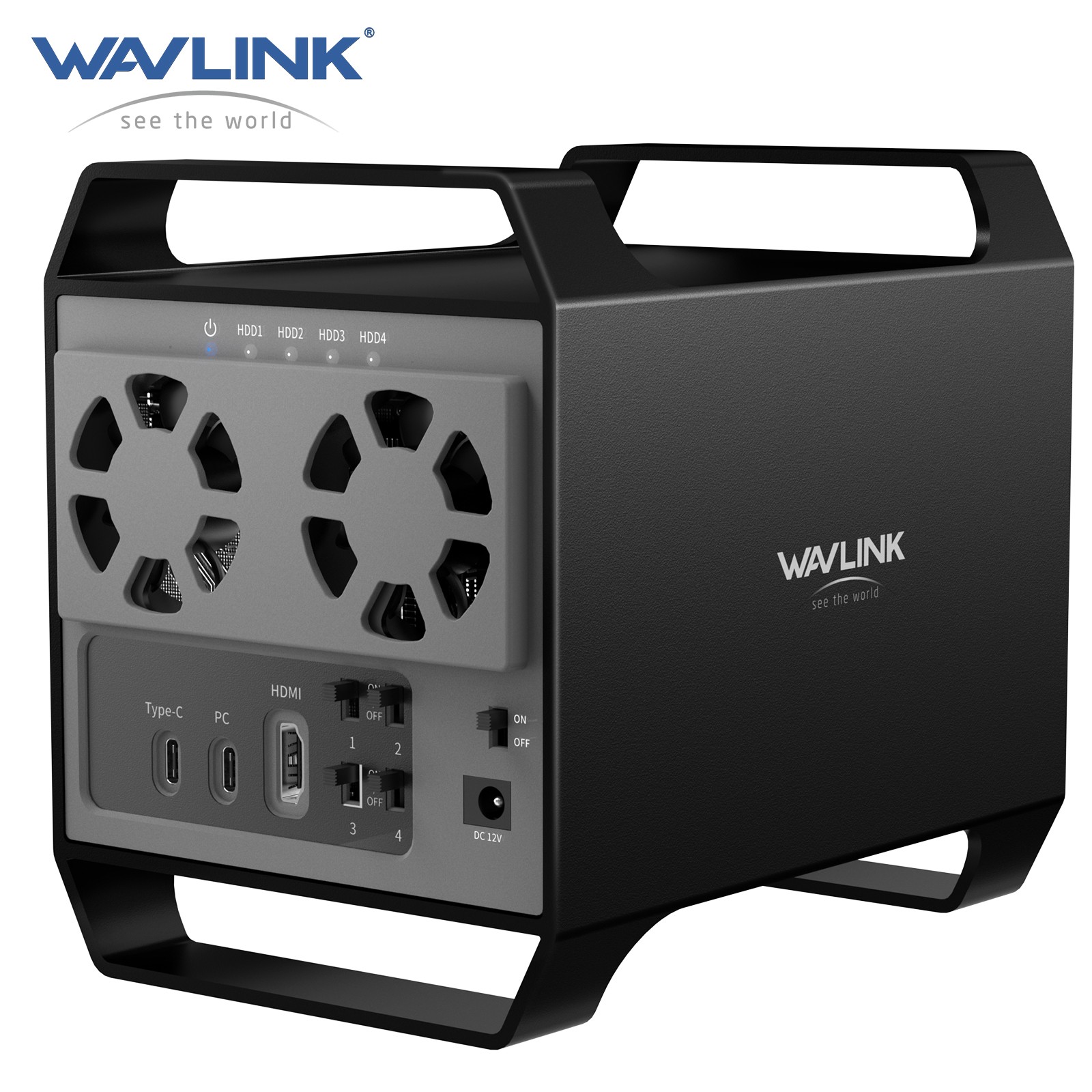 WAVLINK 4/2 Bay Hard Drive Enclosure 4 RAID Modes 10Gbps USB-C 3.2 2x/4x22TB