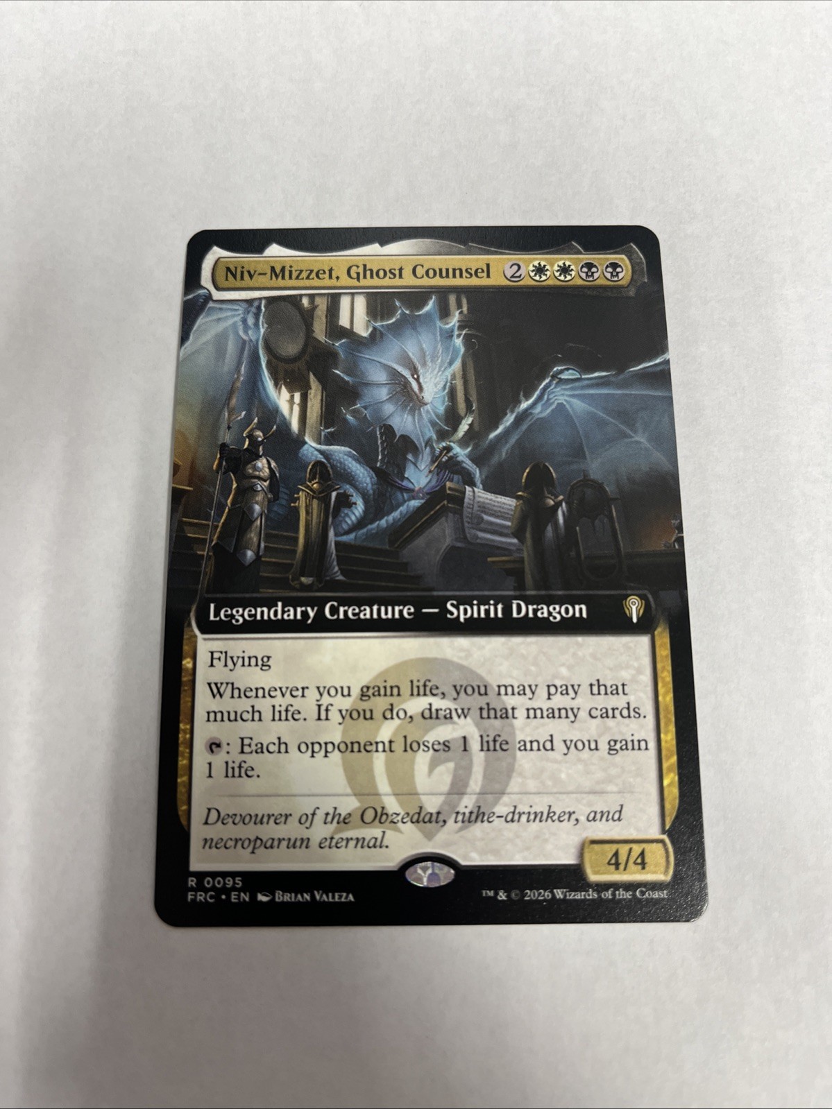 Niv-Mizzet Ghost Counsel Extended Art Nonfoil Card #0095 MTG LP Niv-Mizzet Ghost Counsel Extended Art Nonfoil Card #0095 MTG LP