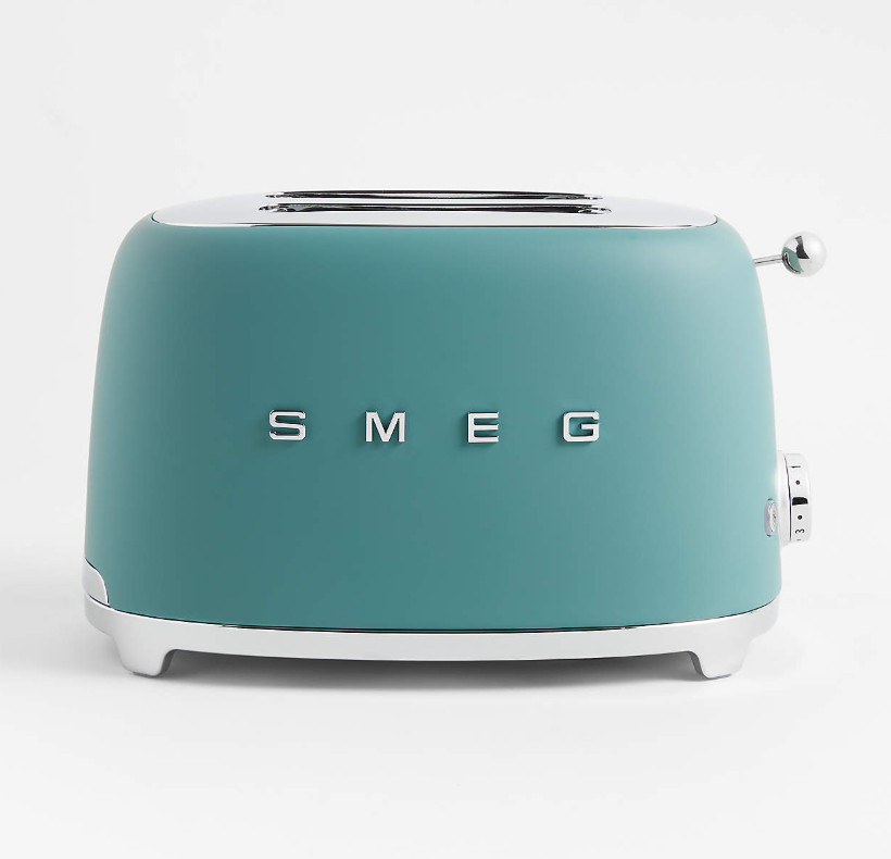 SMEG Matte Jade Green 2-Slice Retro Toaster SMEG Matte Jade Green 2-Slice Retro Toaster