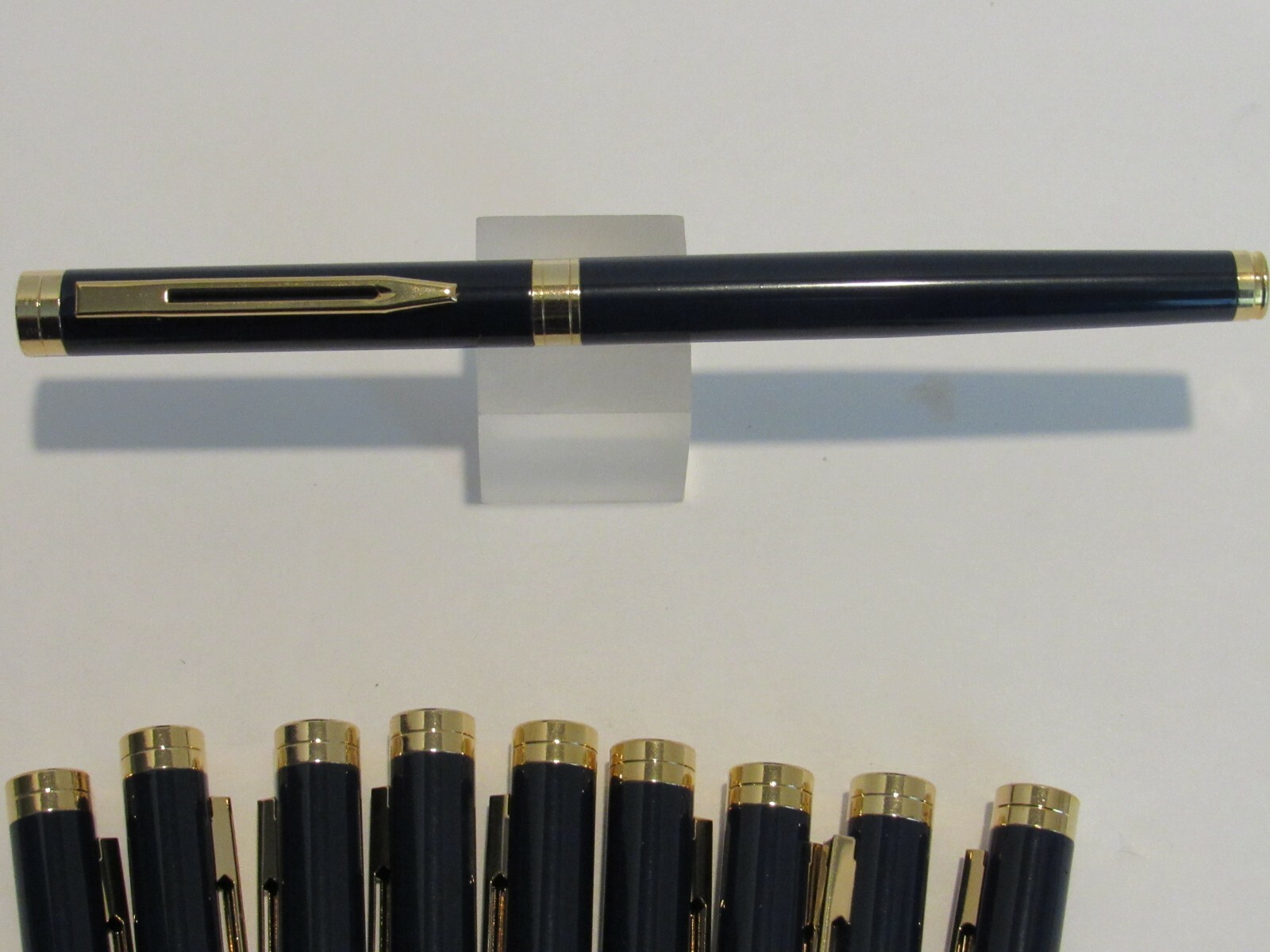 Terzetti CROWN Glossy Blue Slim Heavy Metal Rollerball Pen+Velvet Pouch