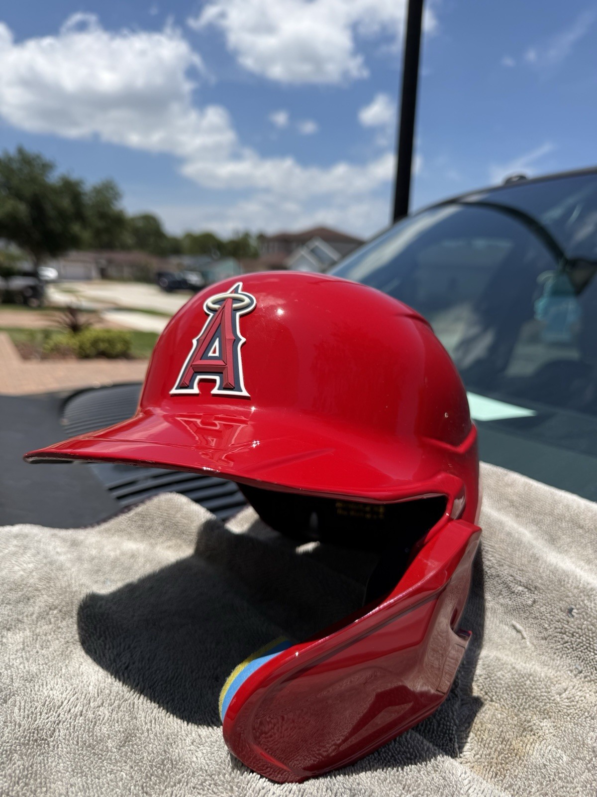 LOS ANGELES ANGELS MIKE TROUT CUSTOM RAWLINGS MACH PRO BATTING HELMET RARE