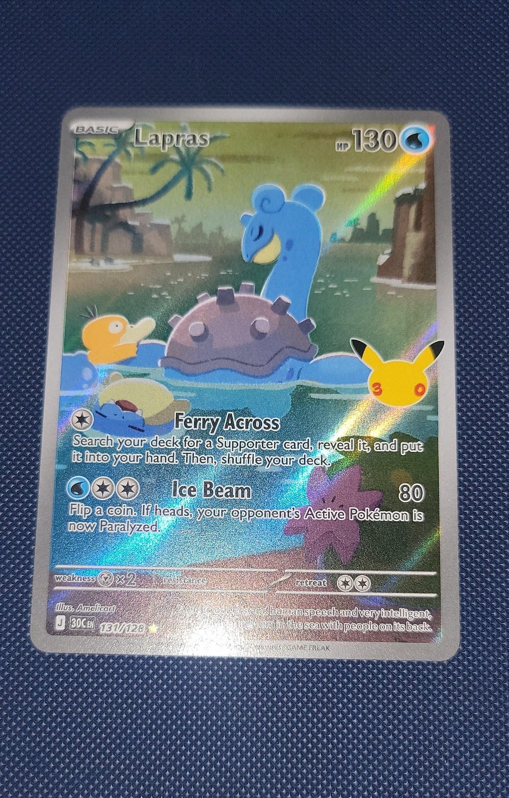 Lapras 131/128 Me: 30th Celebration Holo