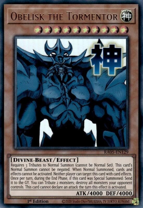 Obelisk the Tormentor - RA05-EN129 - Ultra Rare - 1st Edition - NM Obelisk the Tormentor - RA05-EN129 - Ultra Rare - 1st Edition - NM