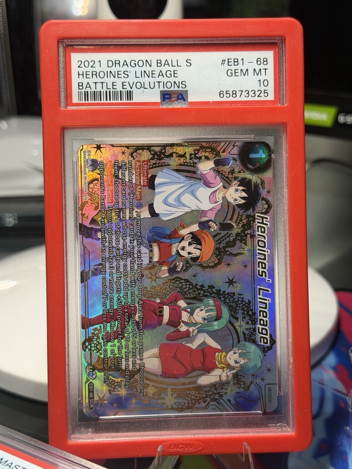 Bandai 2021 Dragon Ball Super CCG Heroines\' Lineage EB1-68 Pan Bulma PSA 10