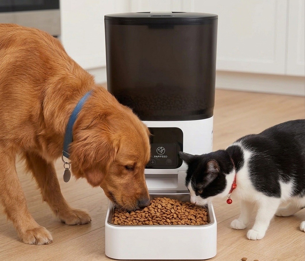 Large 6L SMART Automatic pet Feeder  & Stainless Steel Bowl - WIFI , Dog & Cat