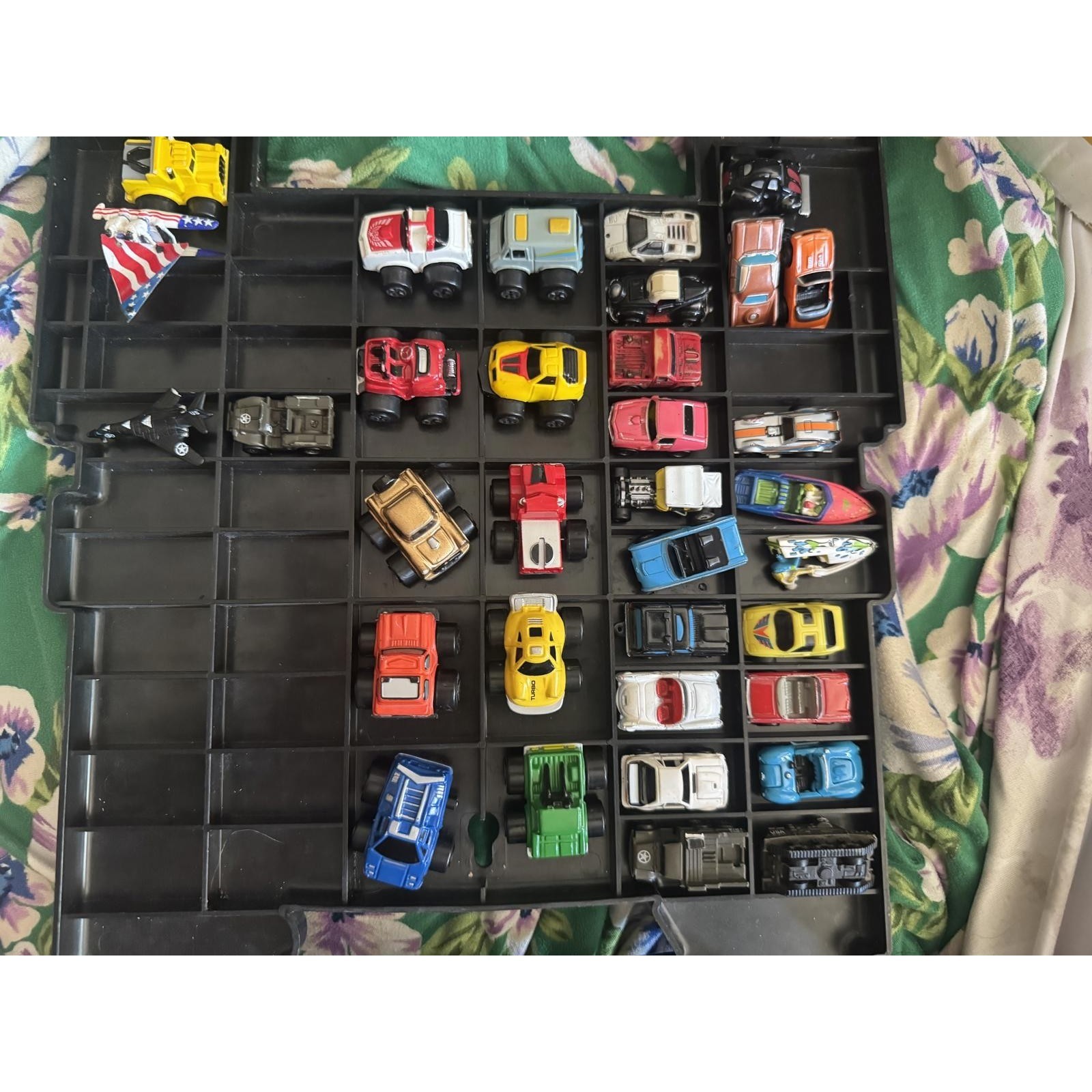 Vintage Micro Machines Lot – 25+ Mini Vehicles Semi Truck Carrying Case 1980/90