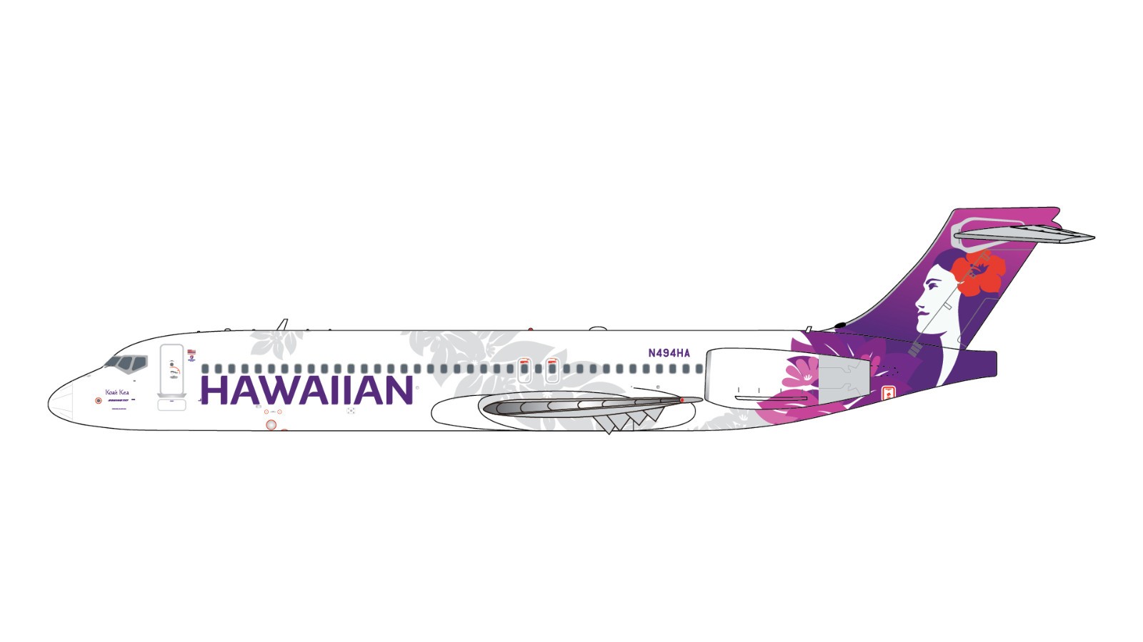 GeminiJets 1:400 Hawaiian Airlines Boeing 717-200 N494HA GJHAL2437 PRE-ORDER GeminiJets 1:400 Hawaiian Airlines Boeing 717-200 N494HA GJHAL2437 PRE-ORDER