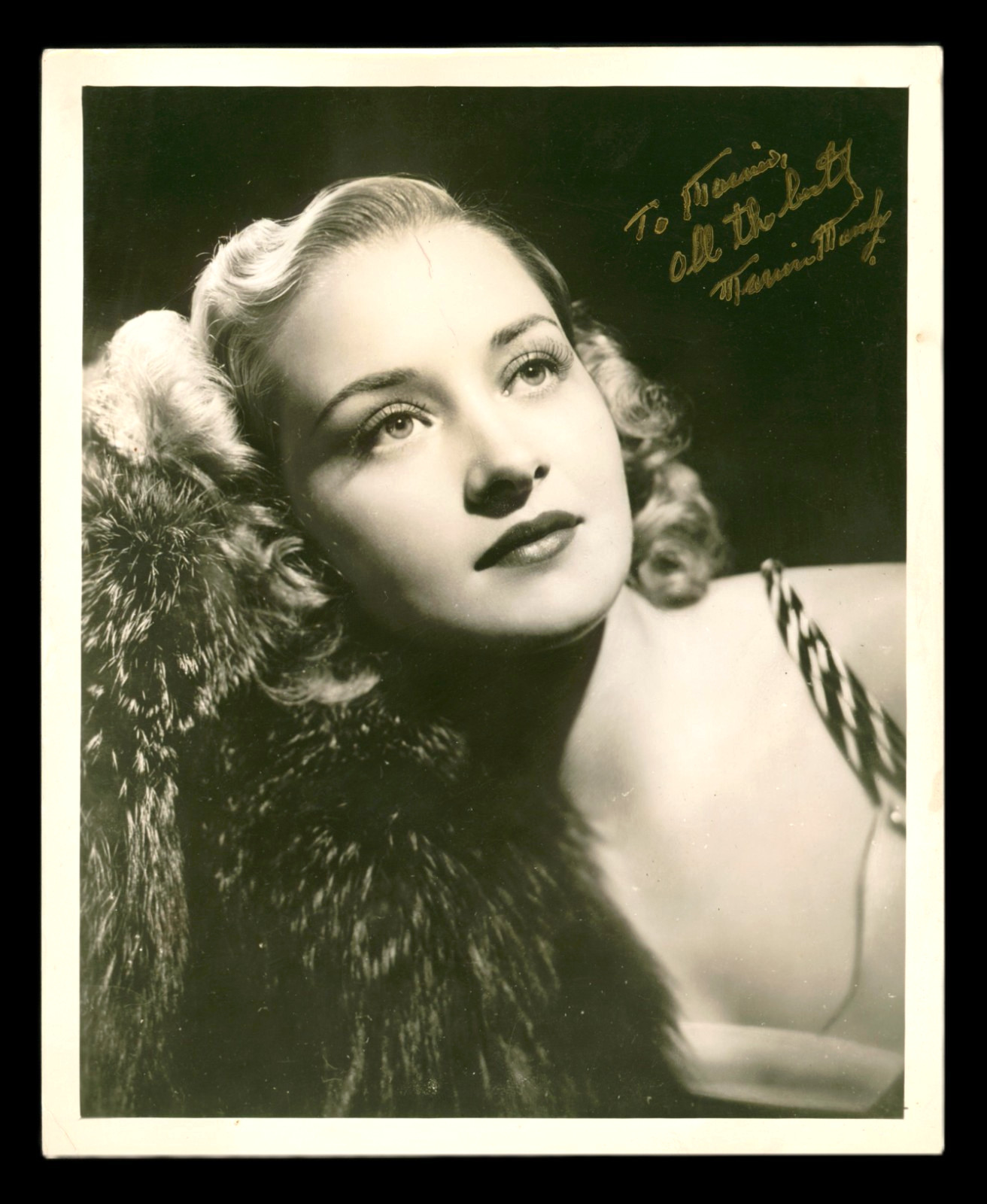 Marian Marsh Signed In Gold Ink ORIGINAL Studio Glamor Photo 1930\'s